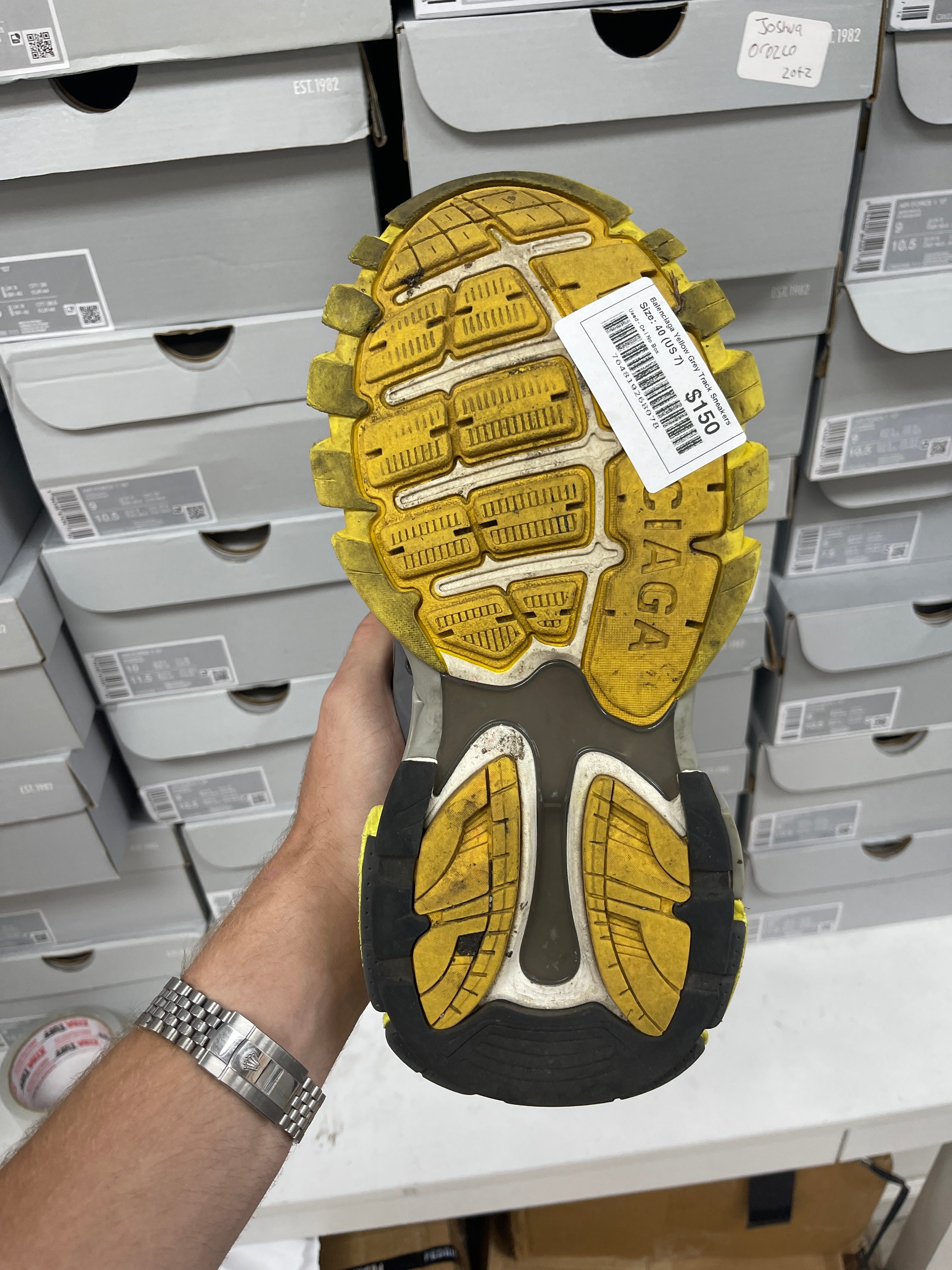 Balenciaga Yellow Grey Track Sneakers