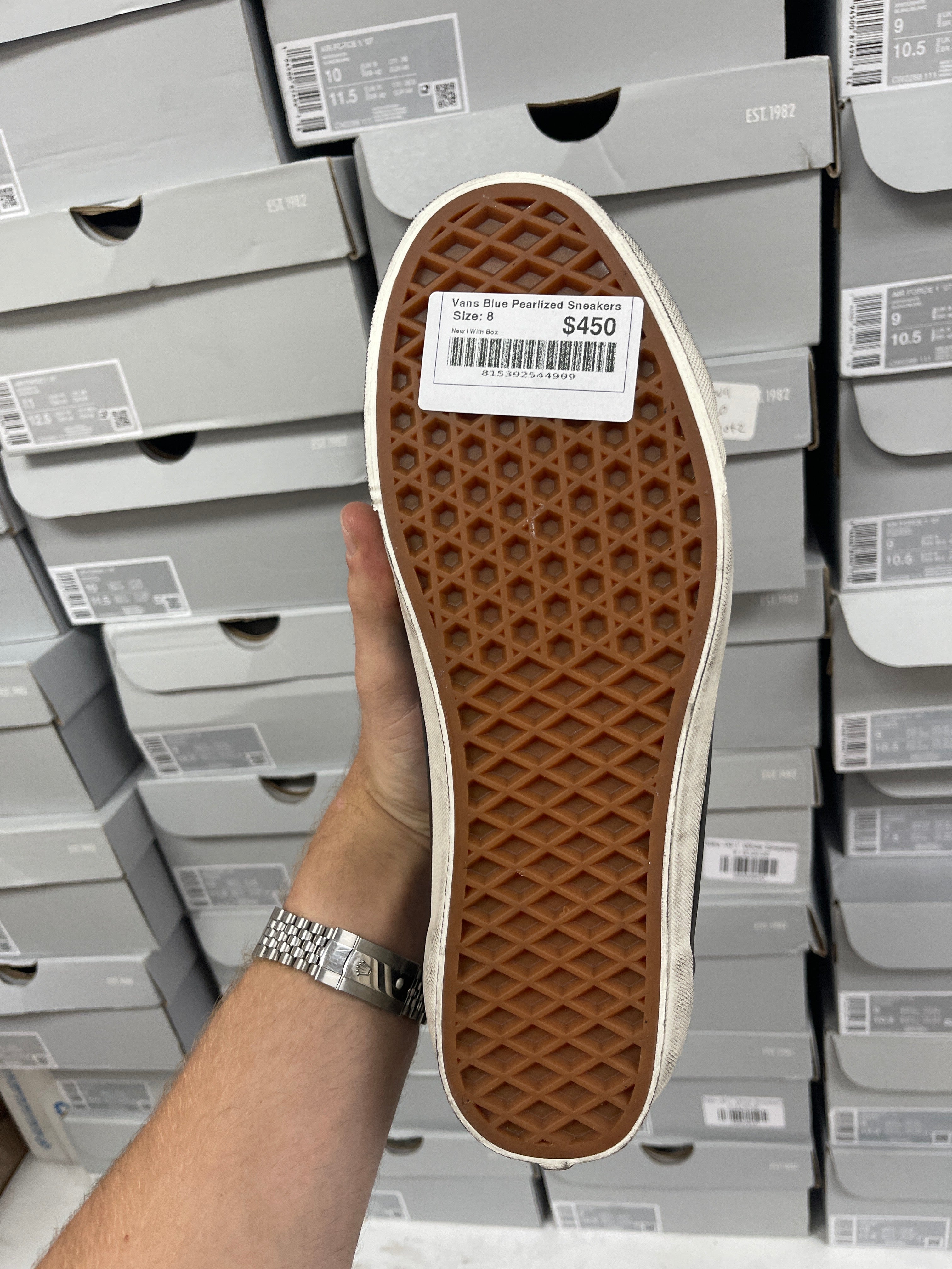 Vans Blue Pearlized Sneakers
