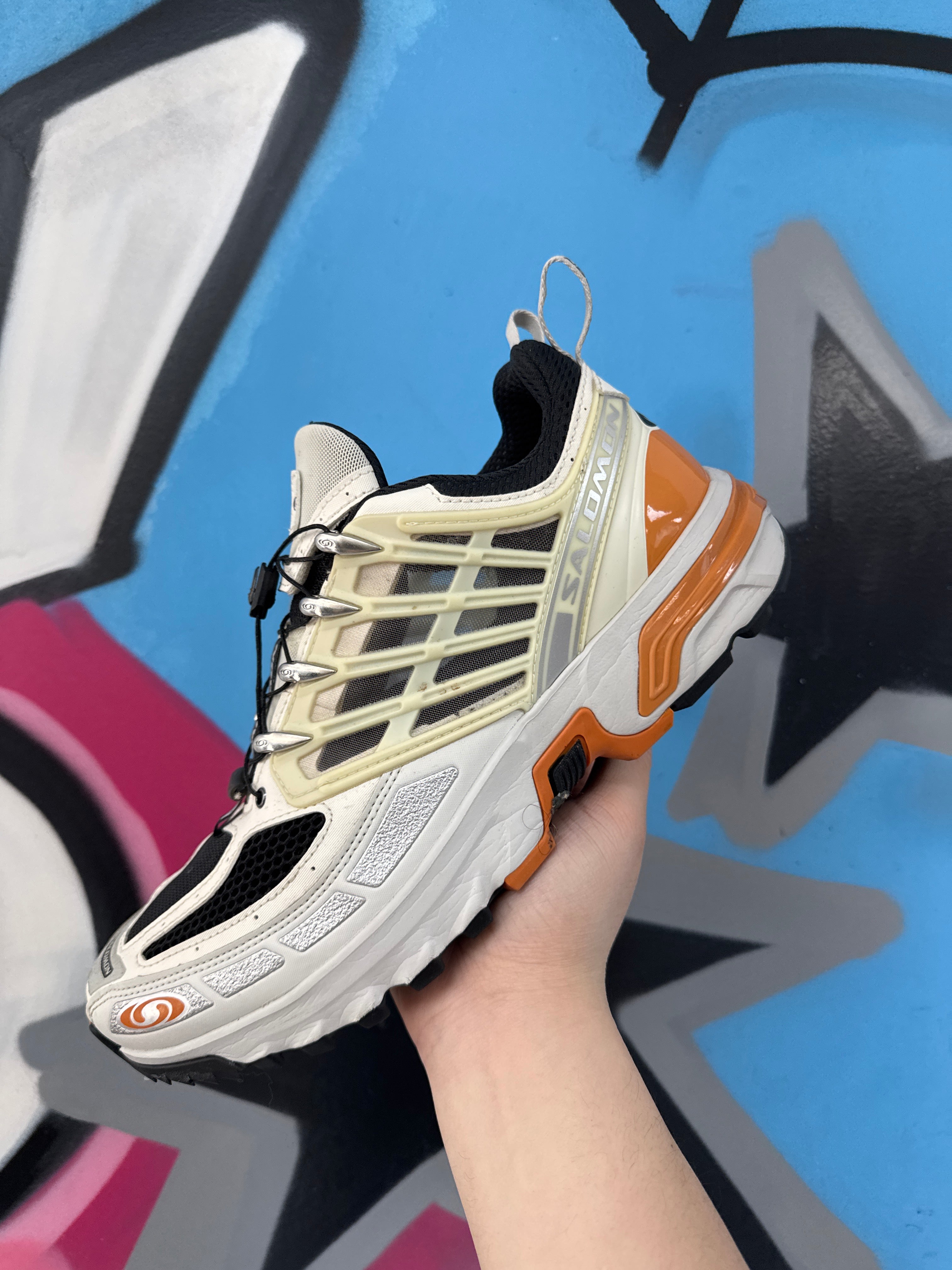 Salomon White Orange ACS Pro Sneakers