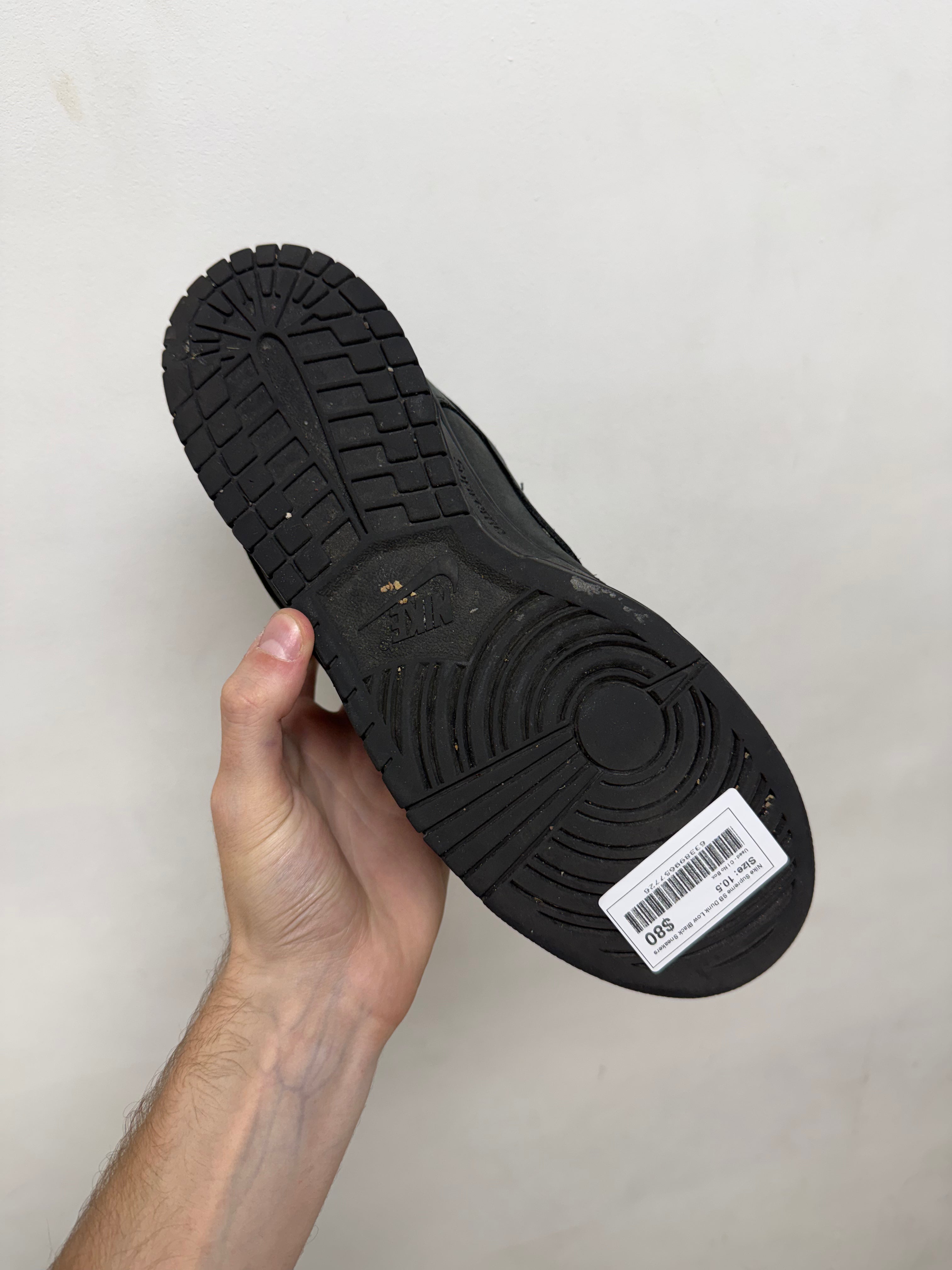 Nike Supreme SB Dunk Low Black Sneakers