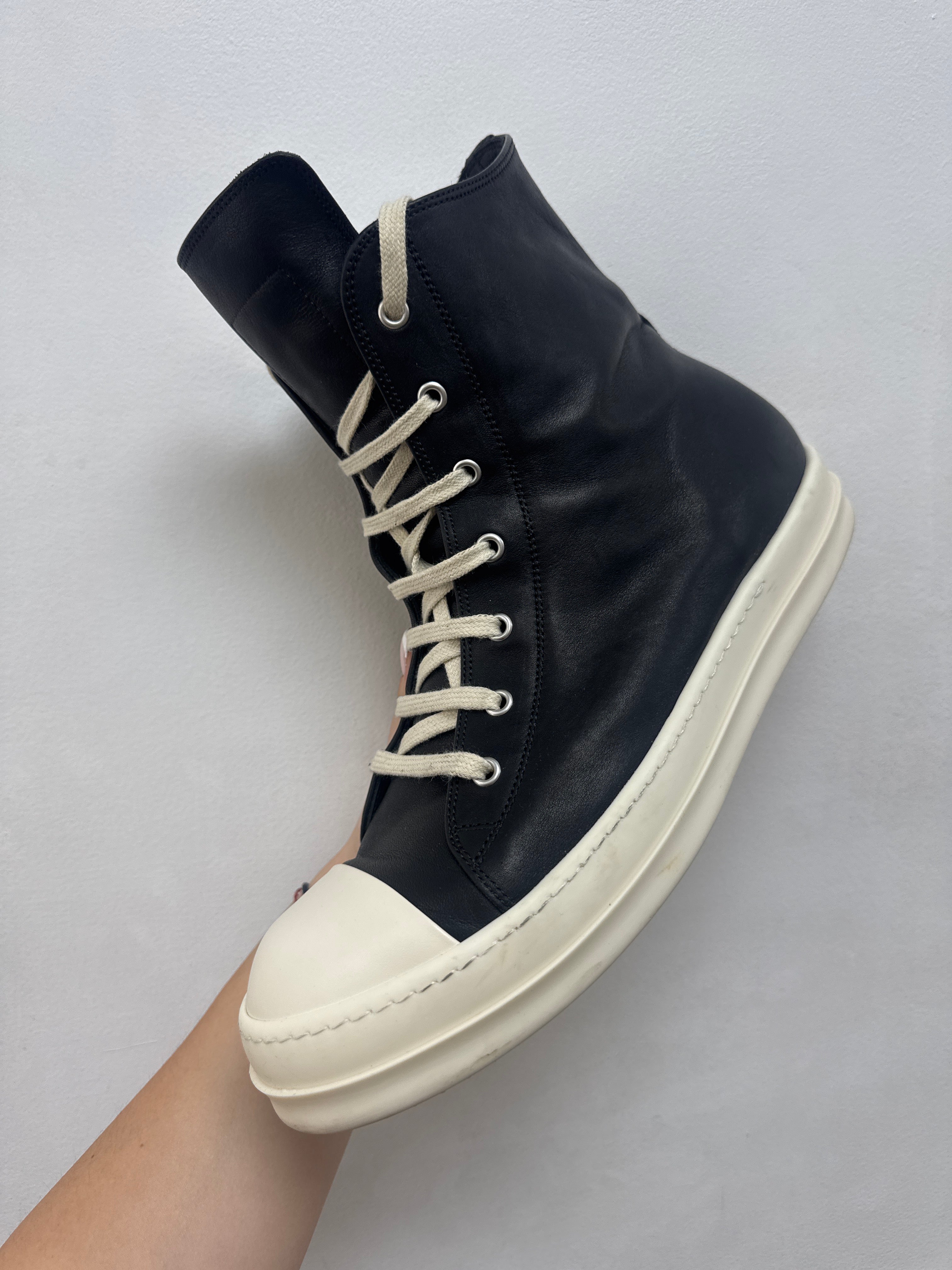 Rick Owens Black Mainline Ramone High Sneakers