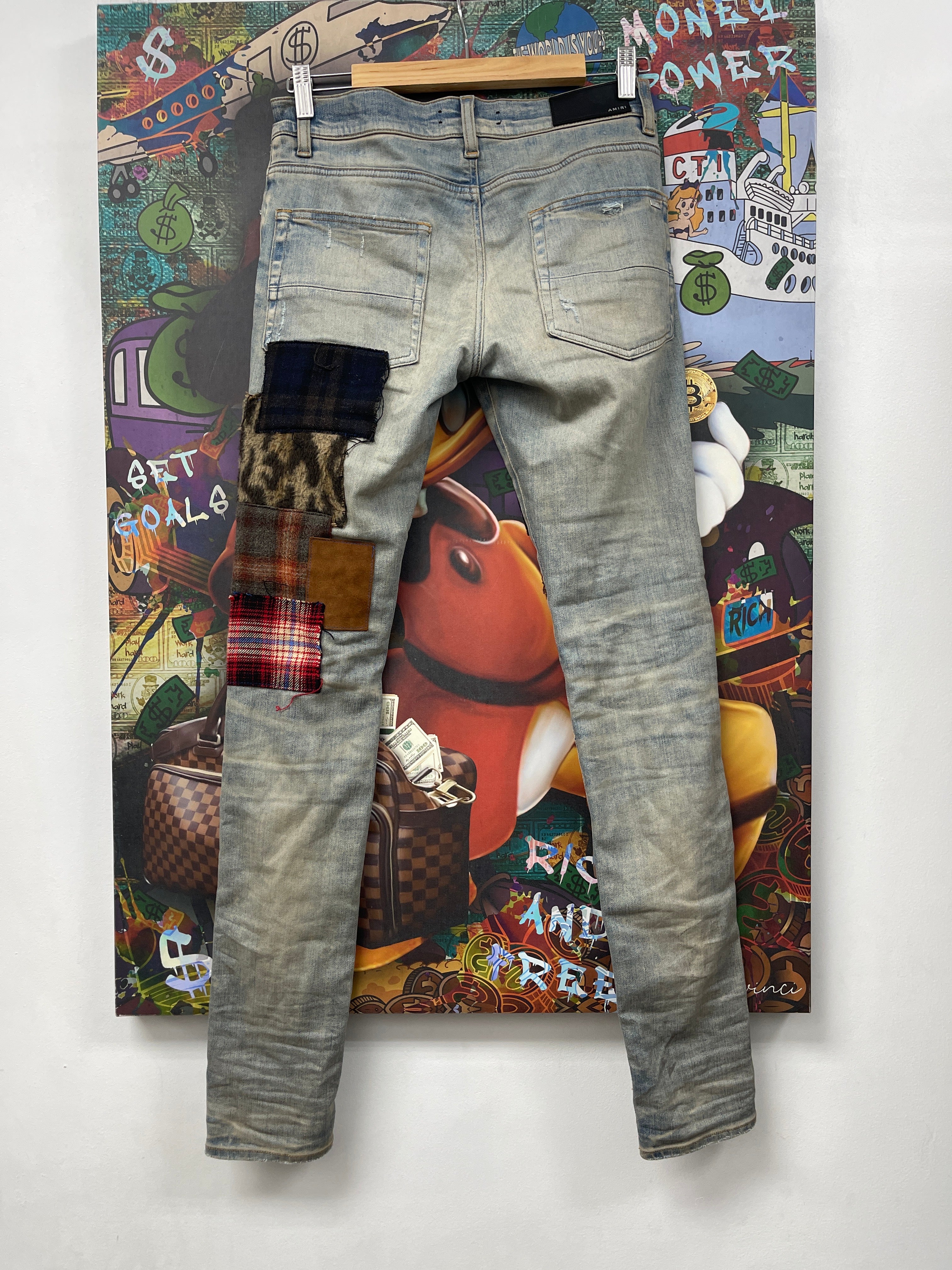 Amiri Light Wash Lumberjack Jeans