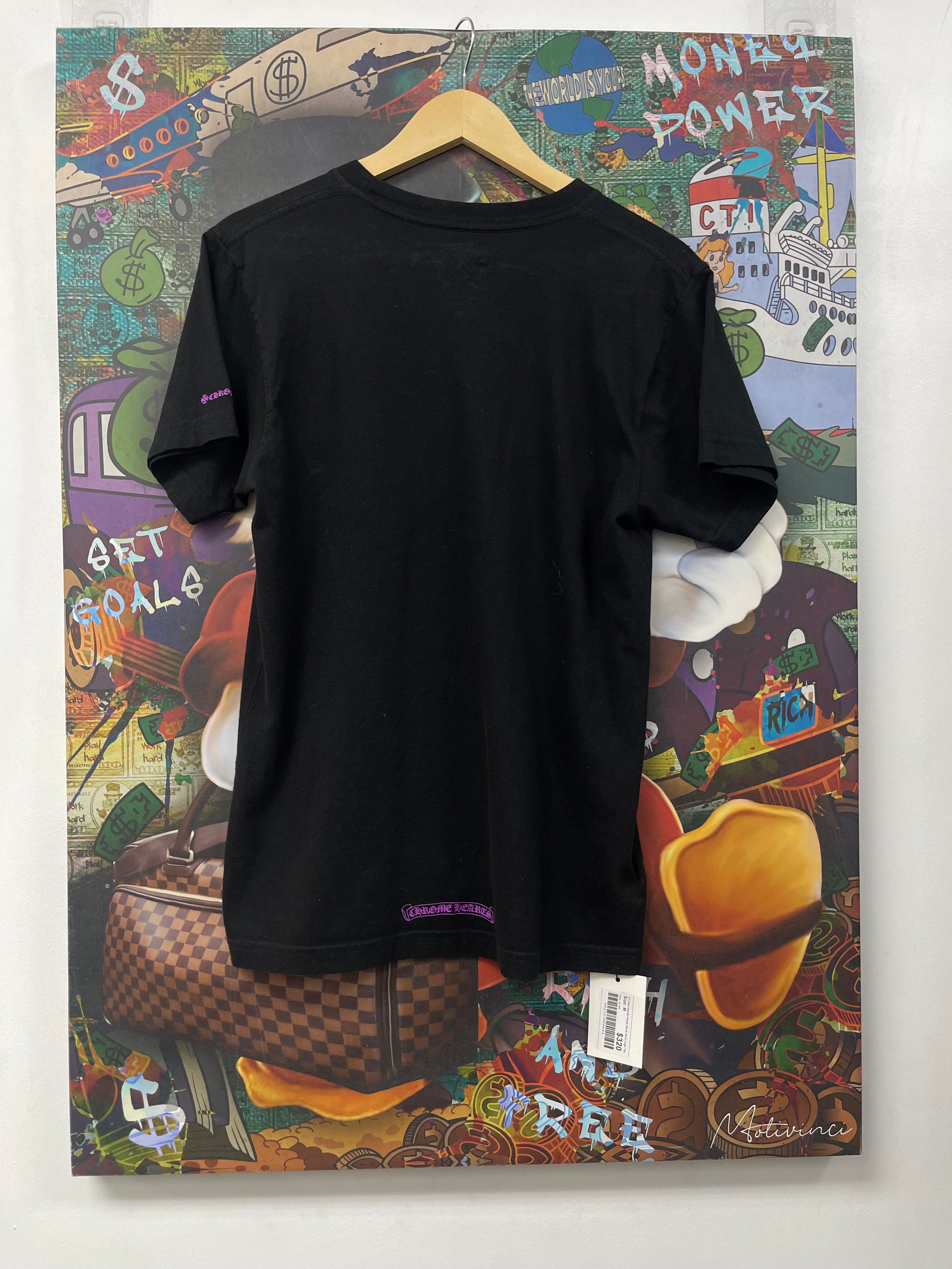 Chrome Hearts Purple Black Neck Logo Tee