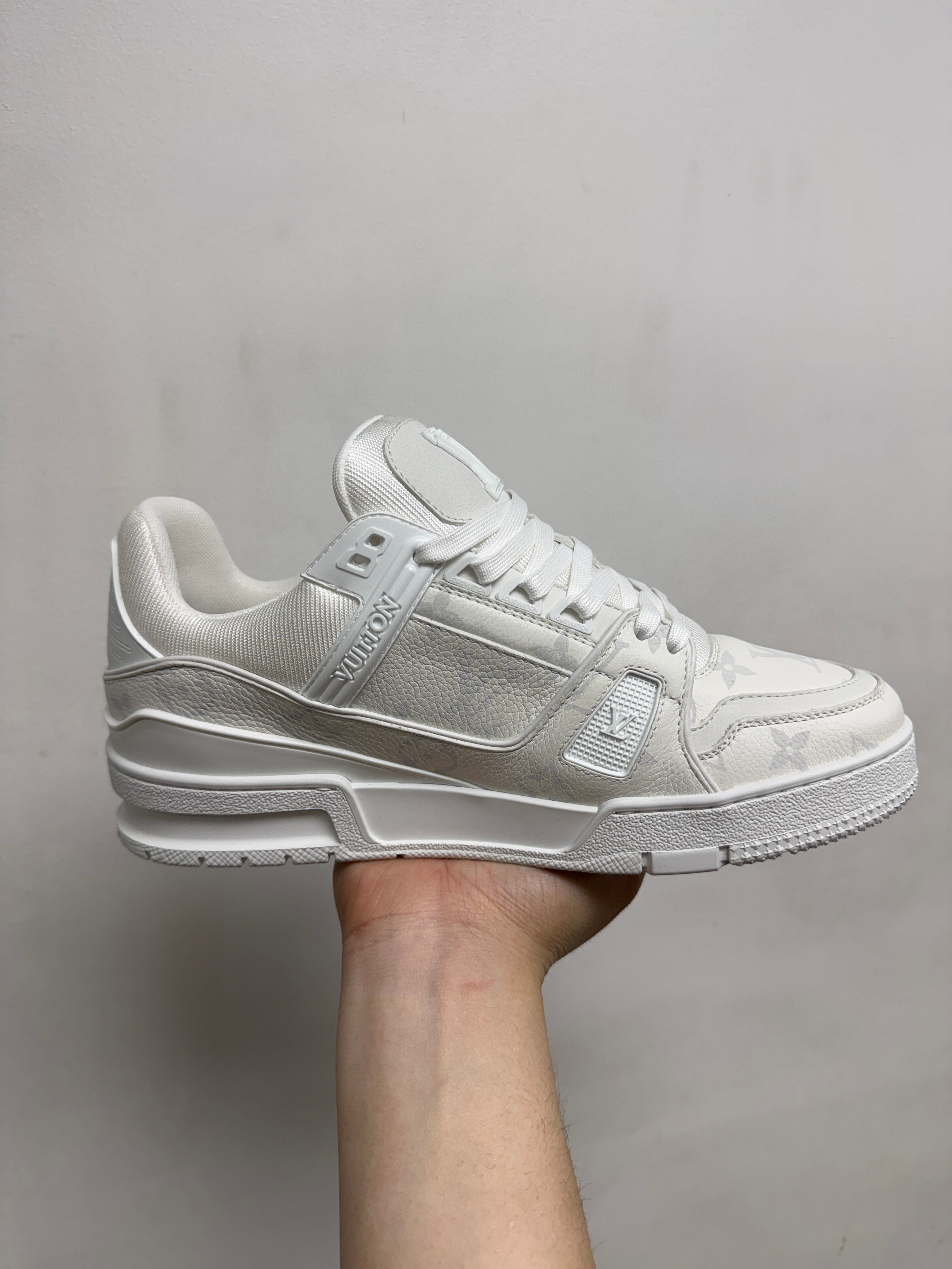 Louis Vuitton White Monogram Trainer Sneakers