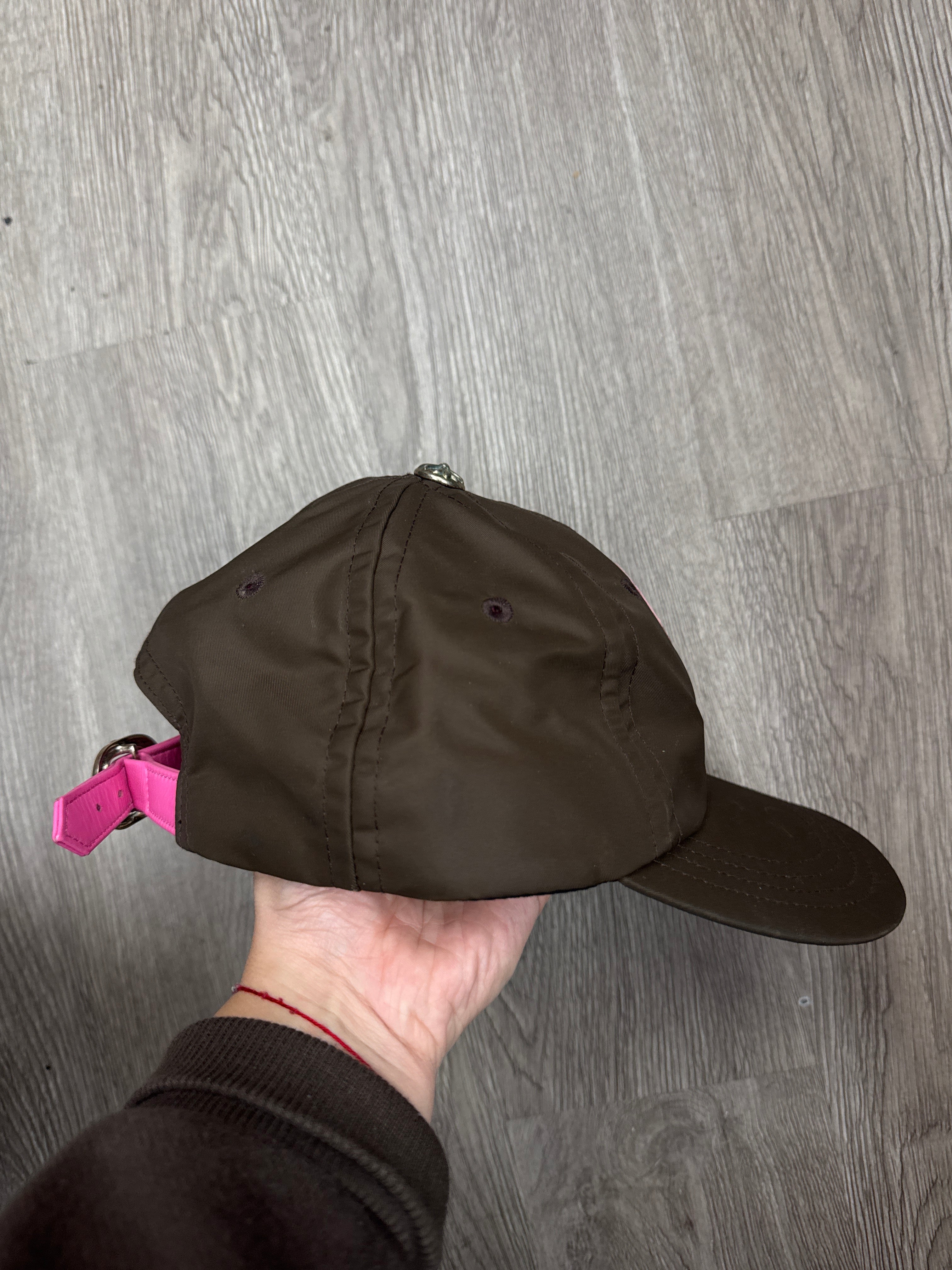Chrome Hearts Brown Pink Heart Nylon Gunslinger Hat