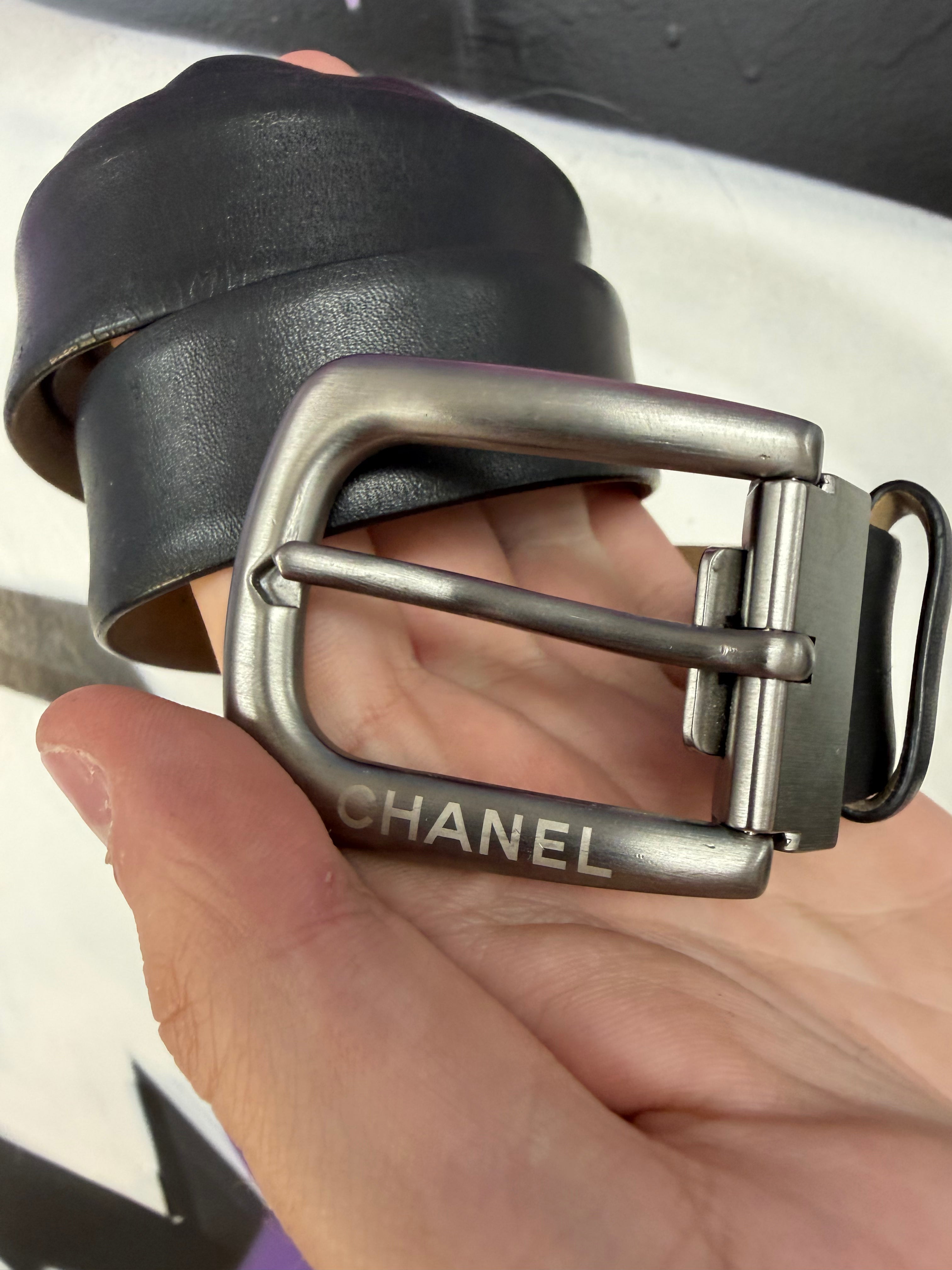 Chanel Black Uniform Belt