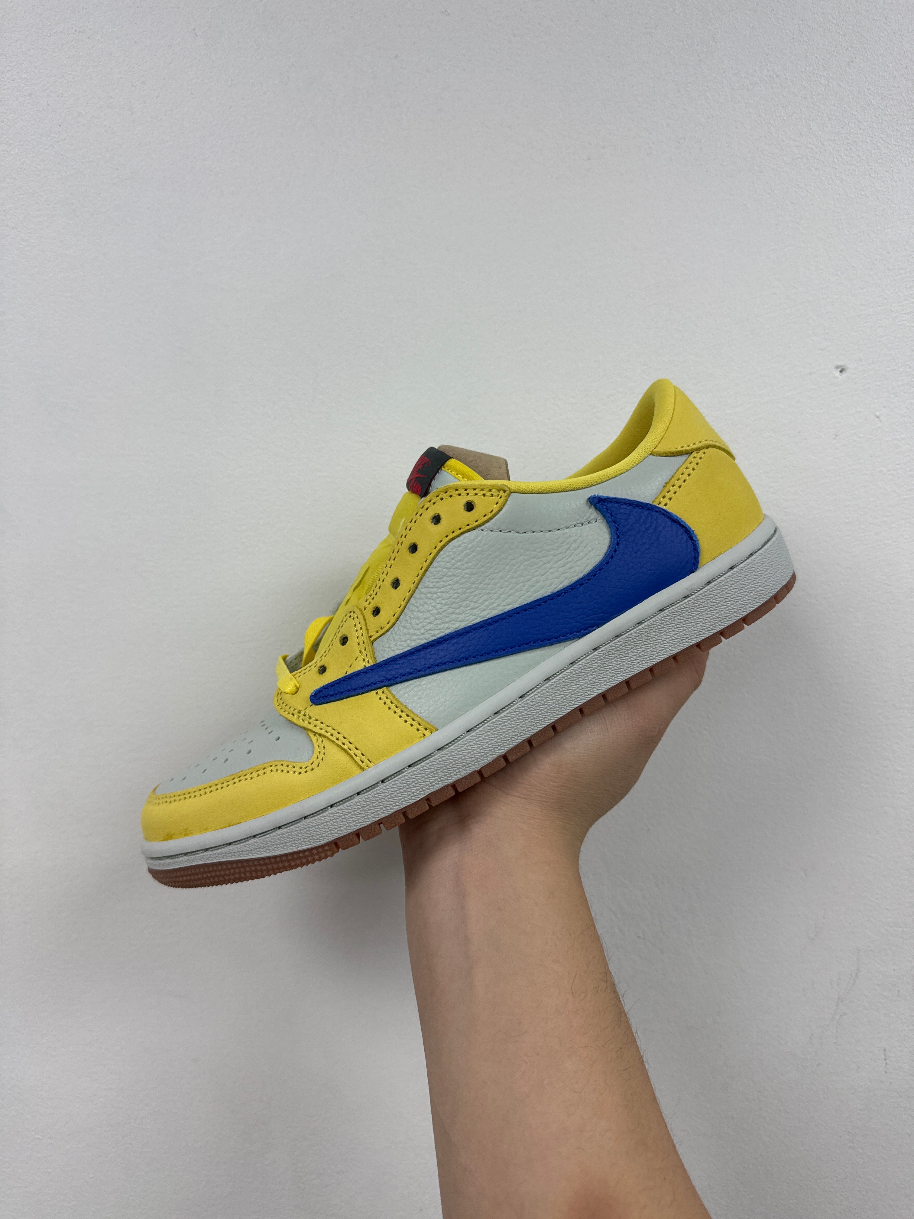 Jordan 1 Low Travis Scott Canary Sneakers