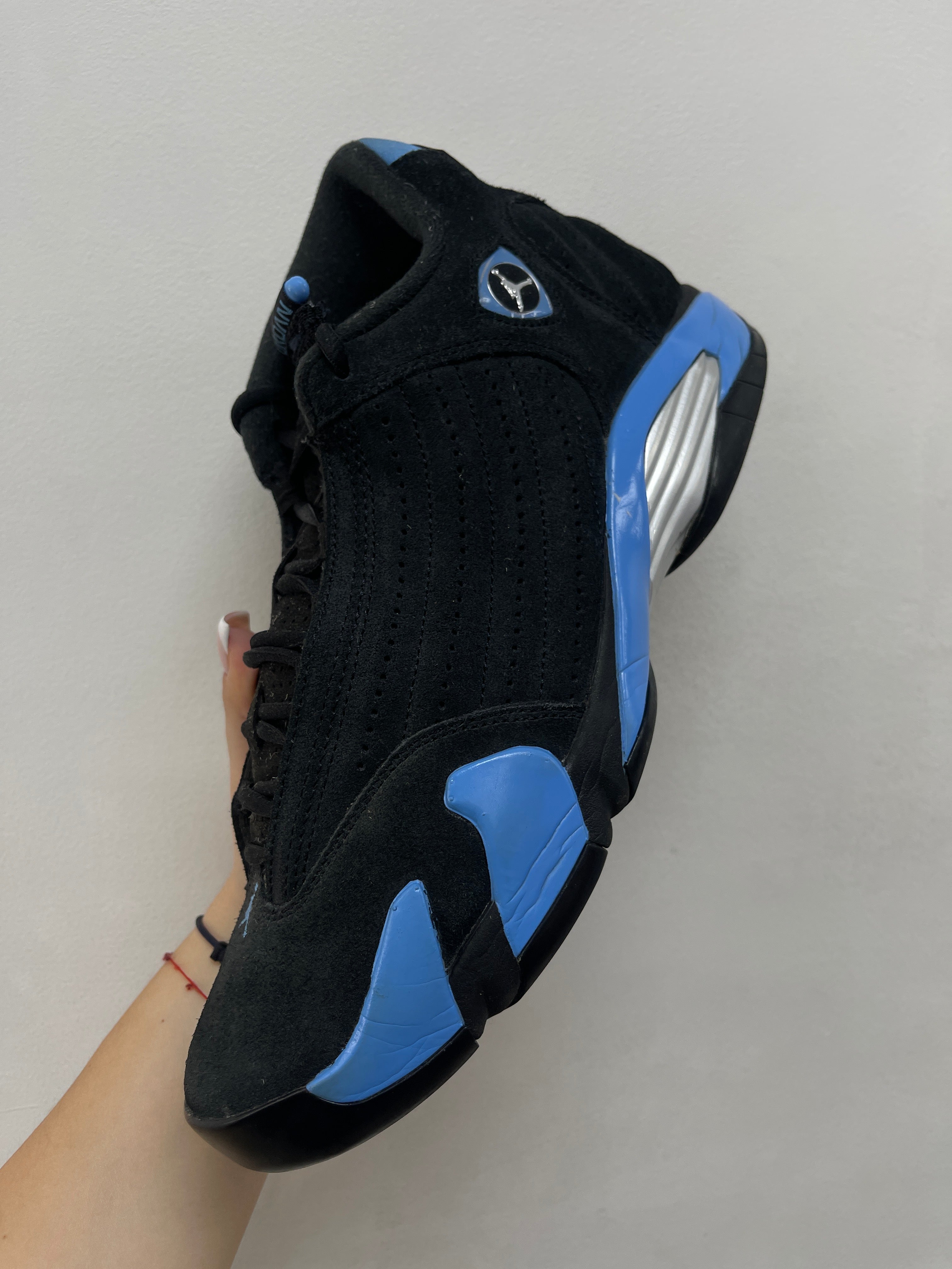 Jordan 14 Black University Blue Sneakers