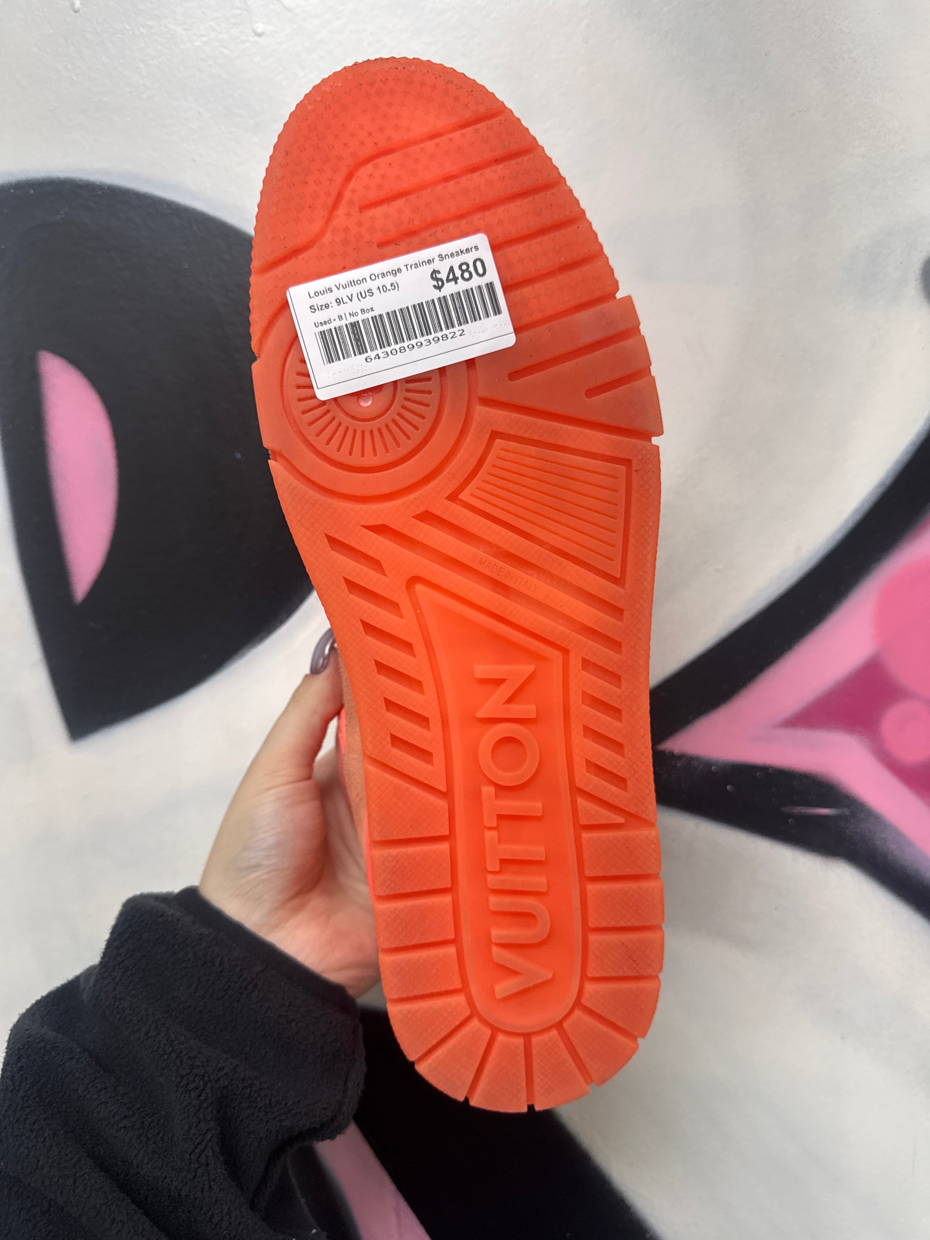 Louis Vuitton Orange Trainer Sneakers