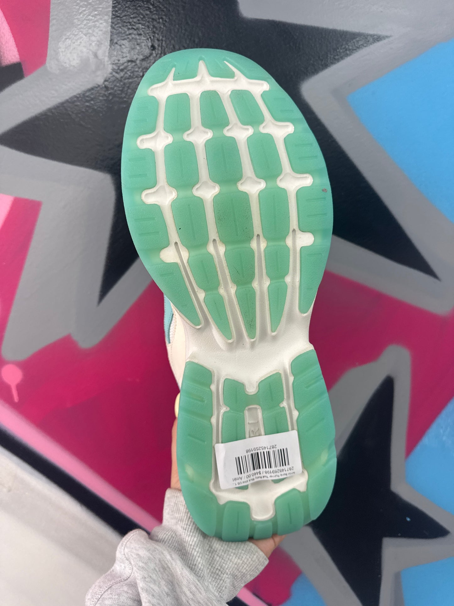 Amiri Bone Runner Teal Baby Blue size:US 15 New