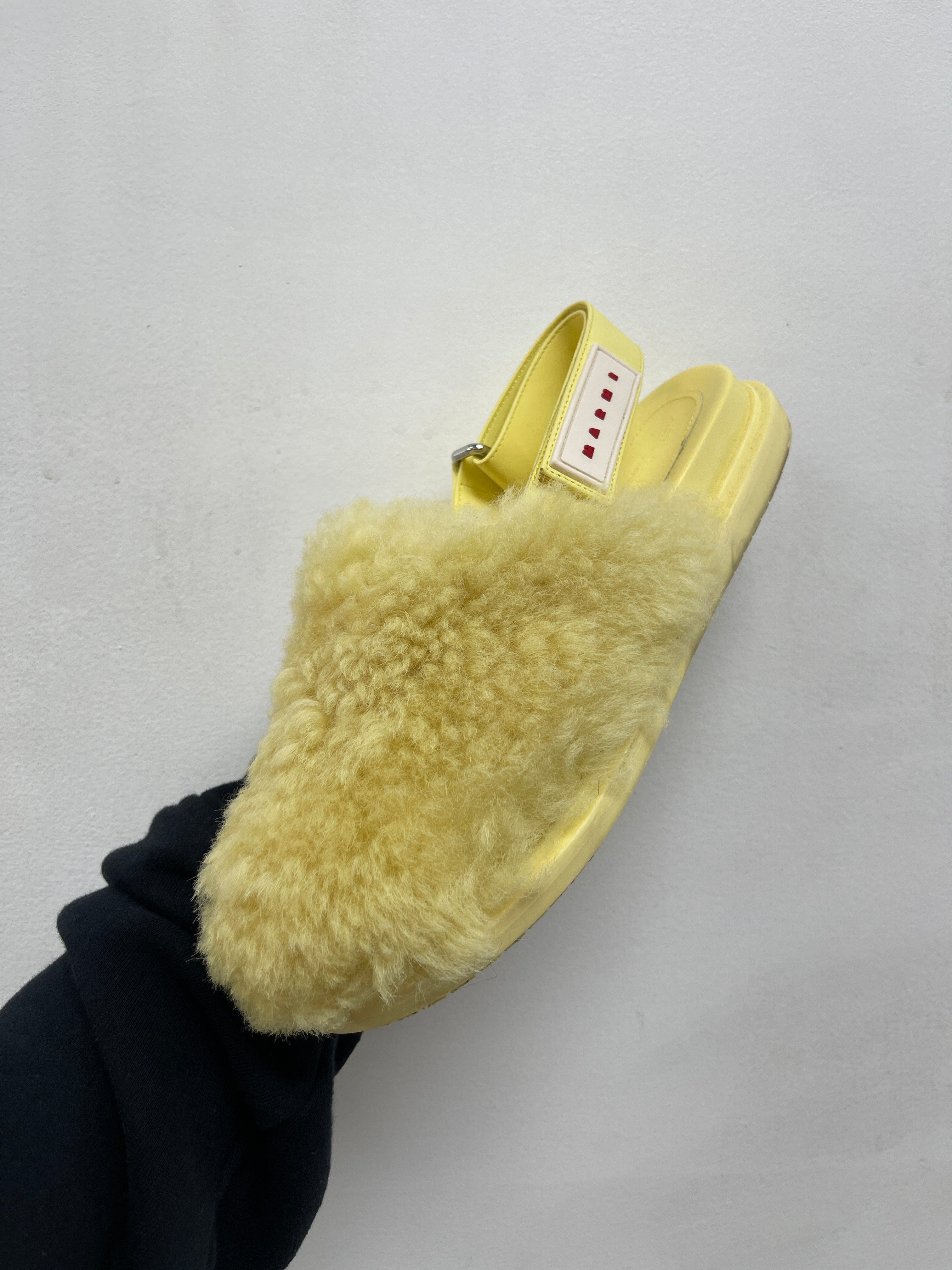 Marni Yellow Sabot Strap Slides