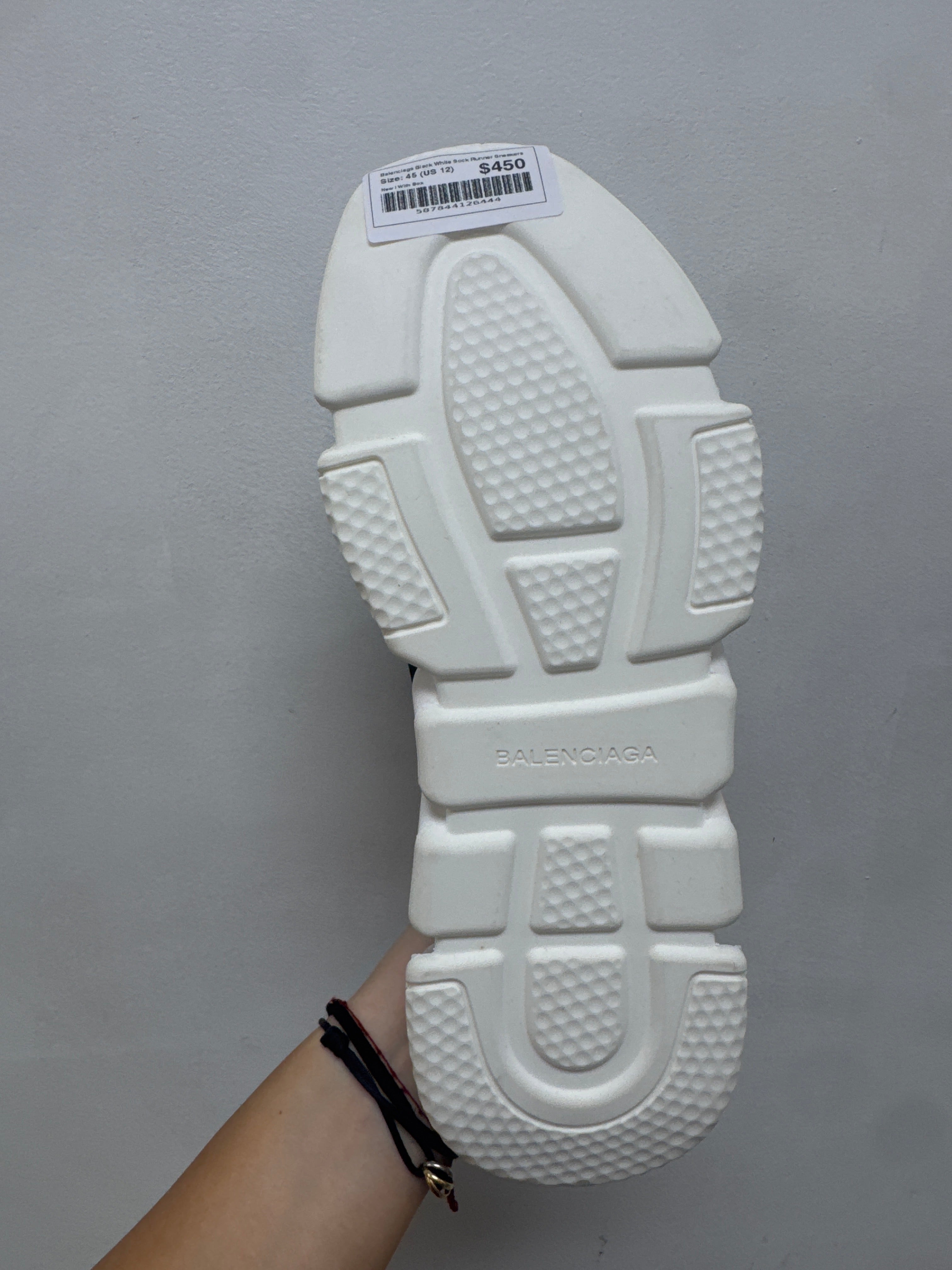 Balenciaga Black White Sock Runner Sneakers
