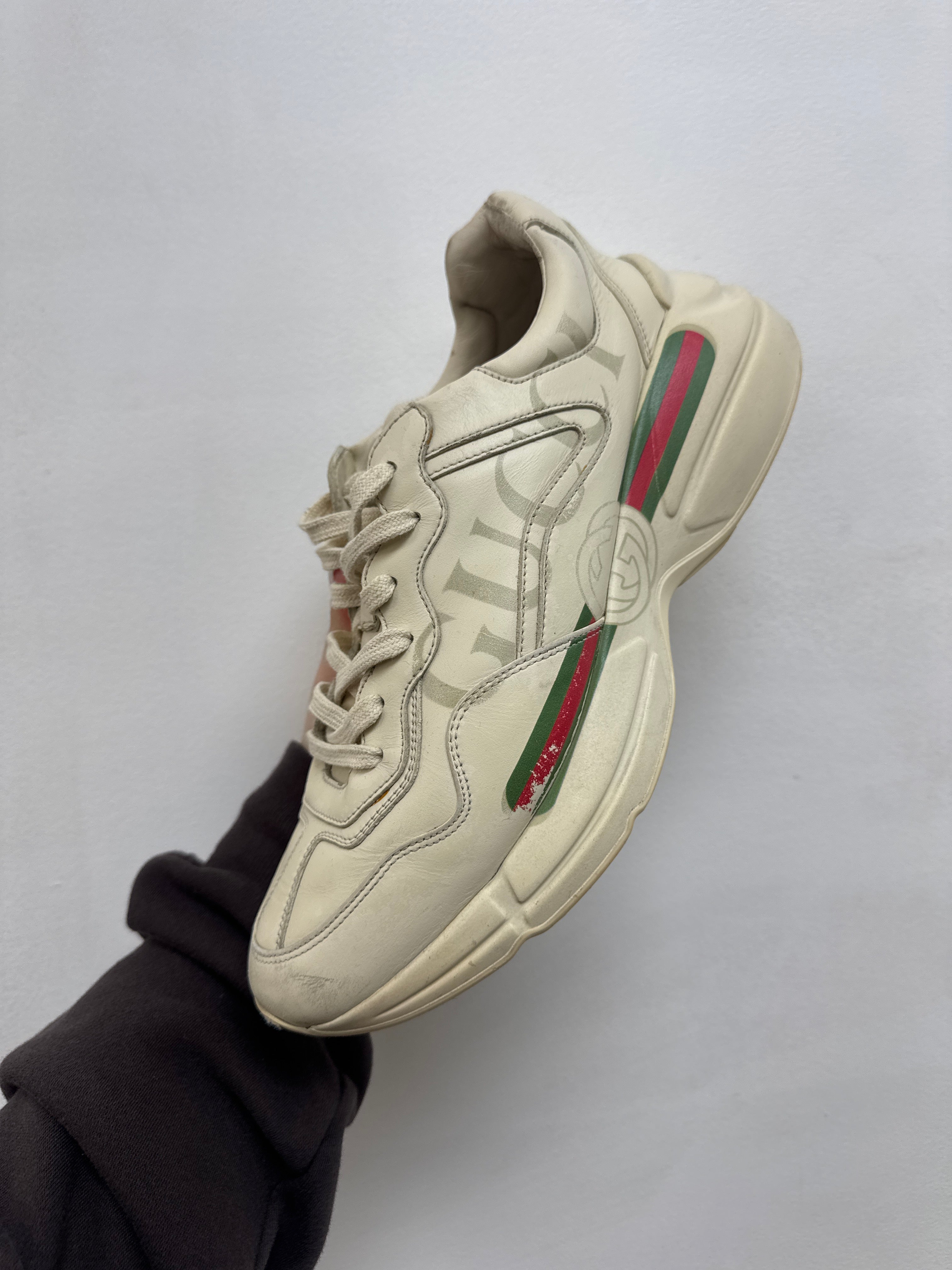 Gucci Cream Rython Sneakers