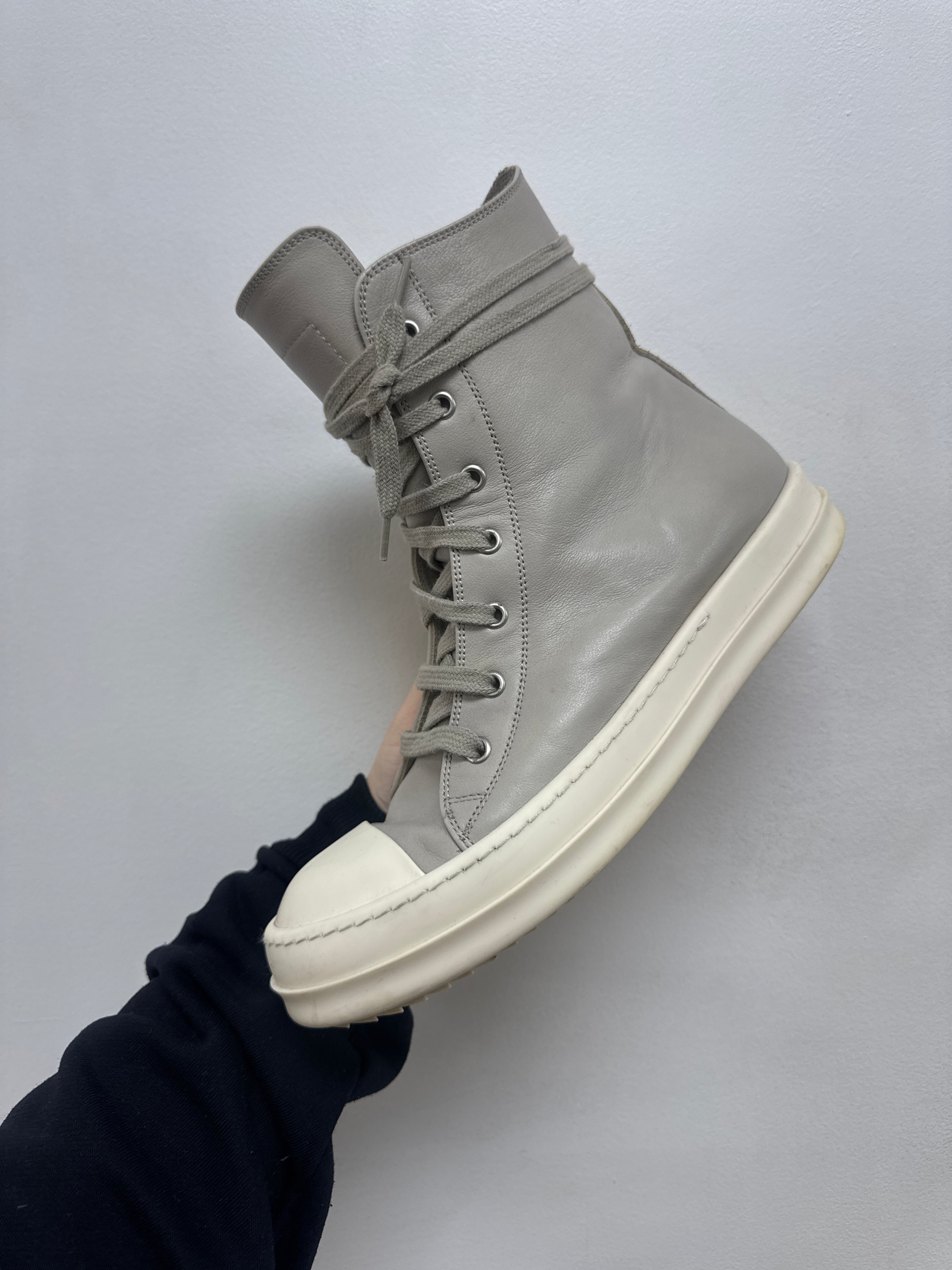 Rick Owens Pearl Ramone Hi Sneakers
