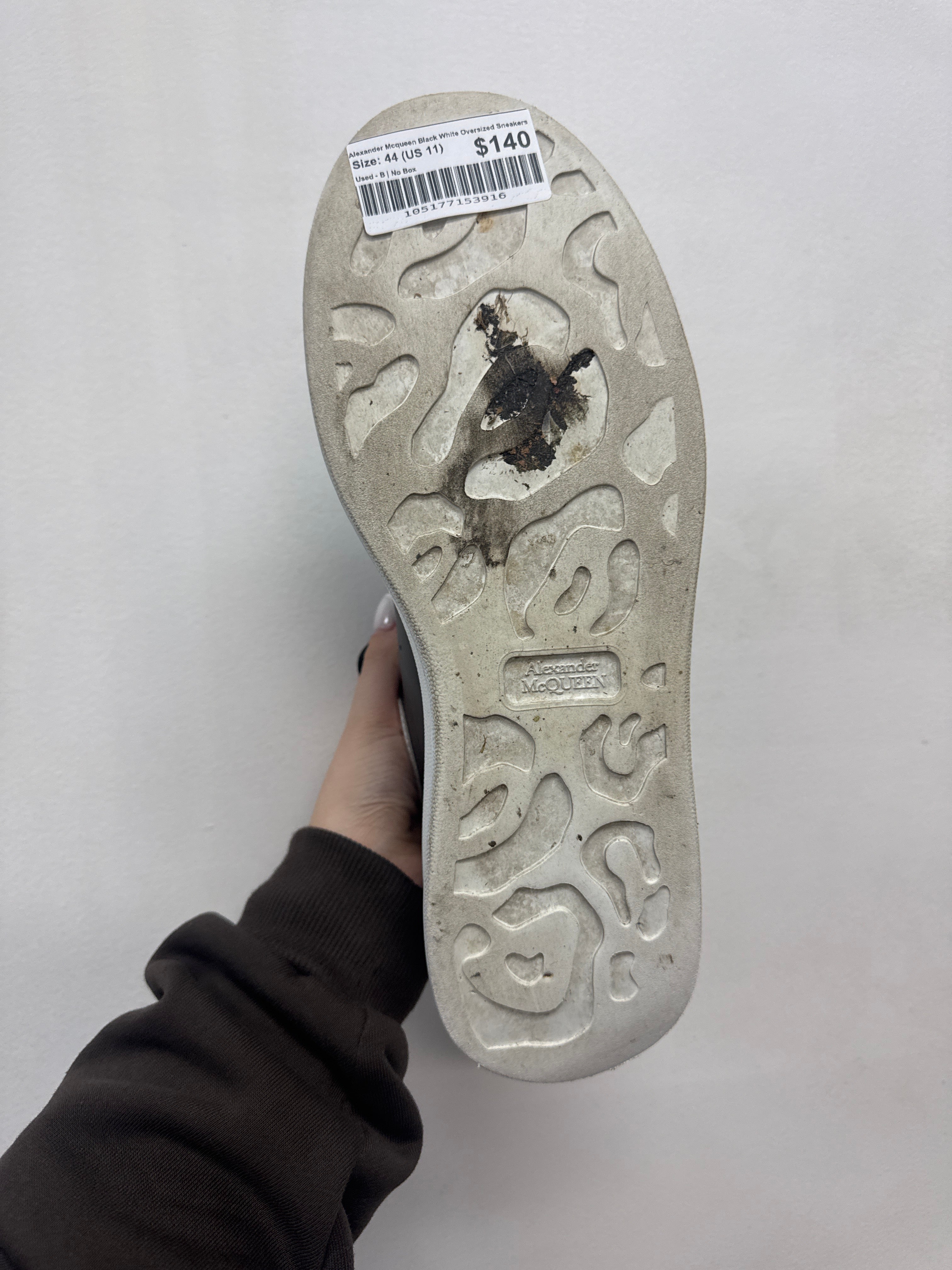 Alexander Mcqueen Black White Oversized Sneakers