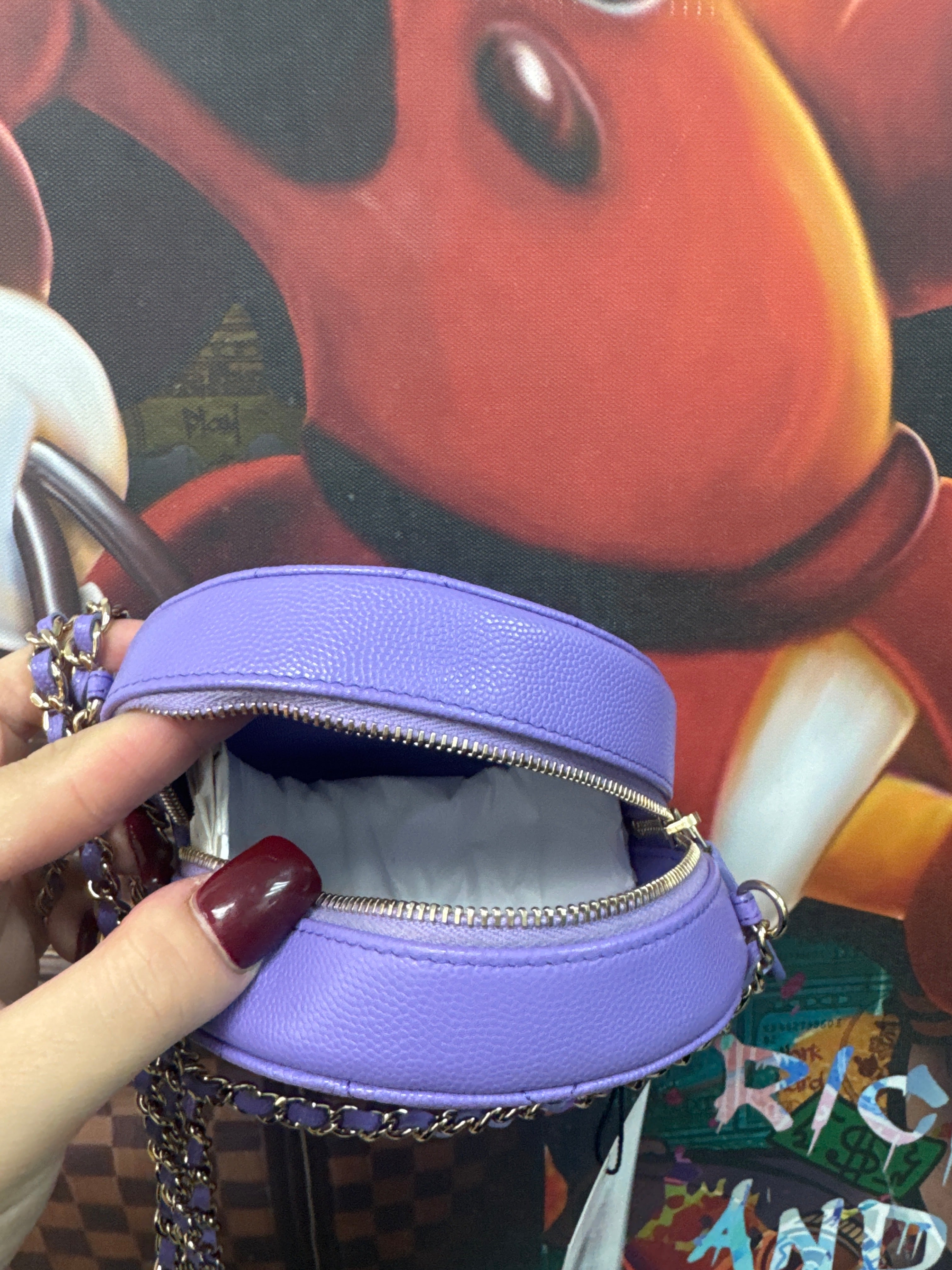 Chanel Purple Round 20 Shoulder Bag