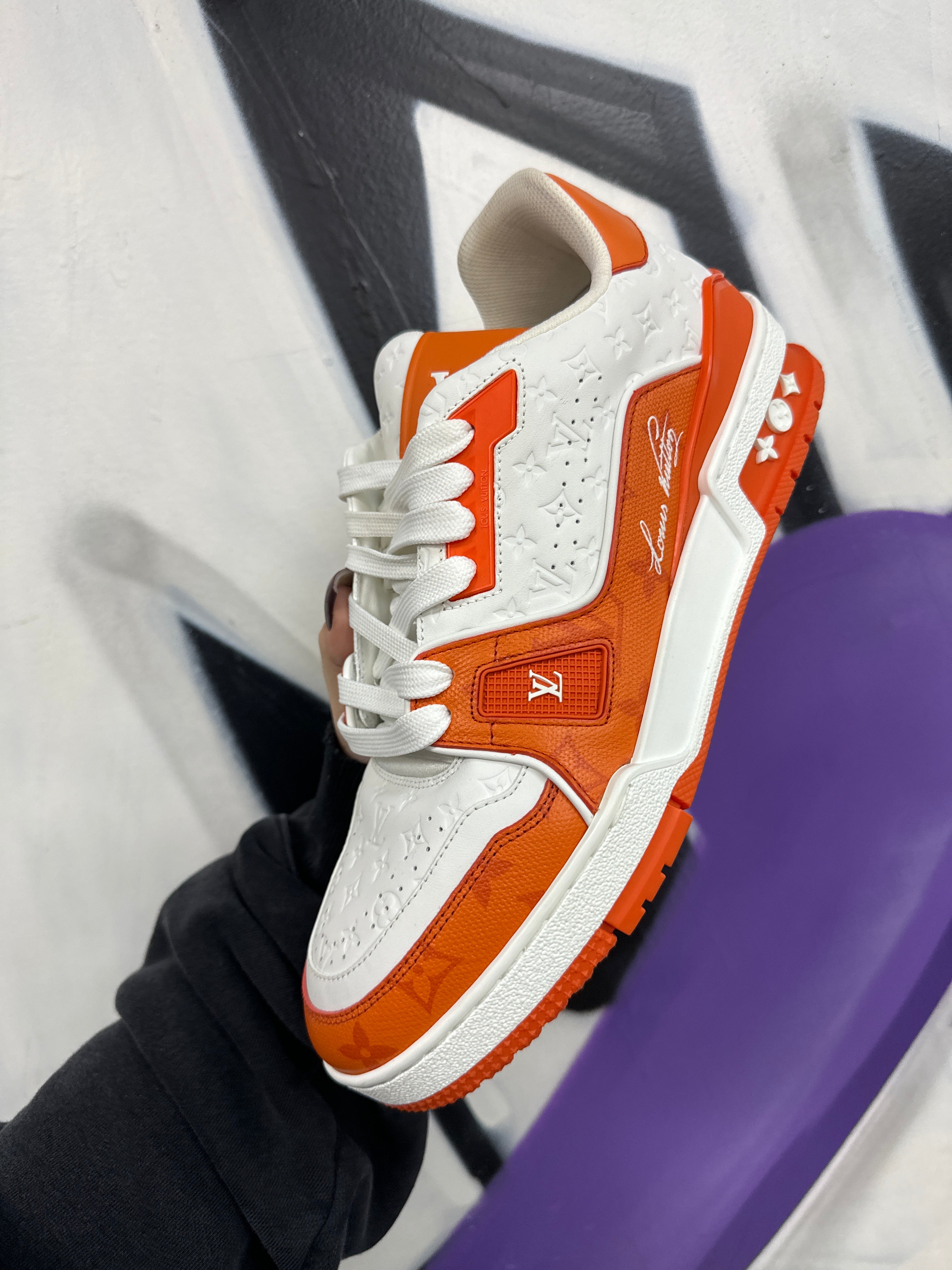 Louis Vuitton Orange Monogram #54 Trainer Sneakers