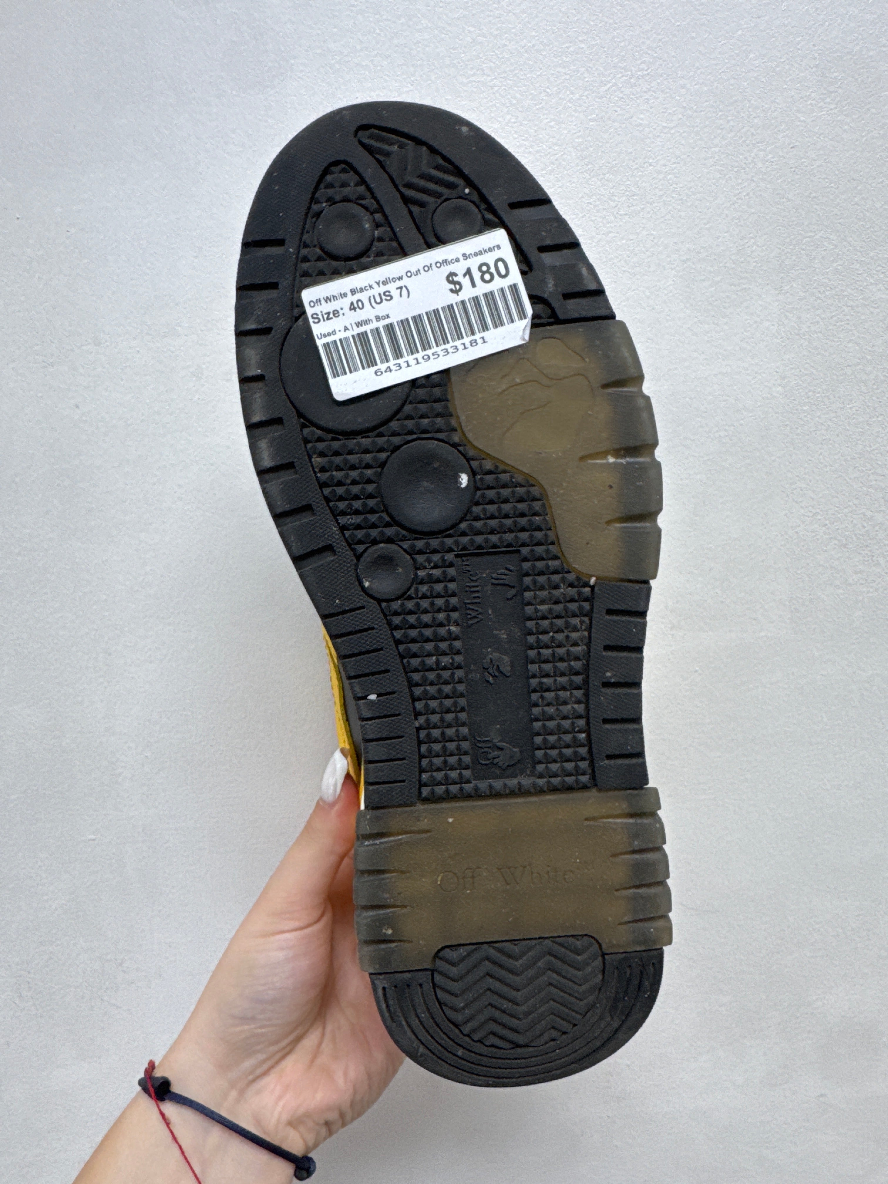 Off White Black Yellow Out Of Office Sneakers