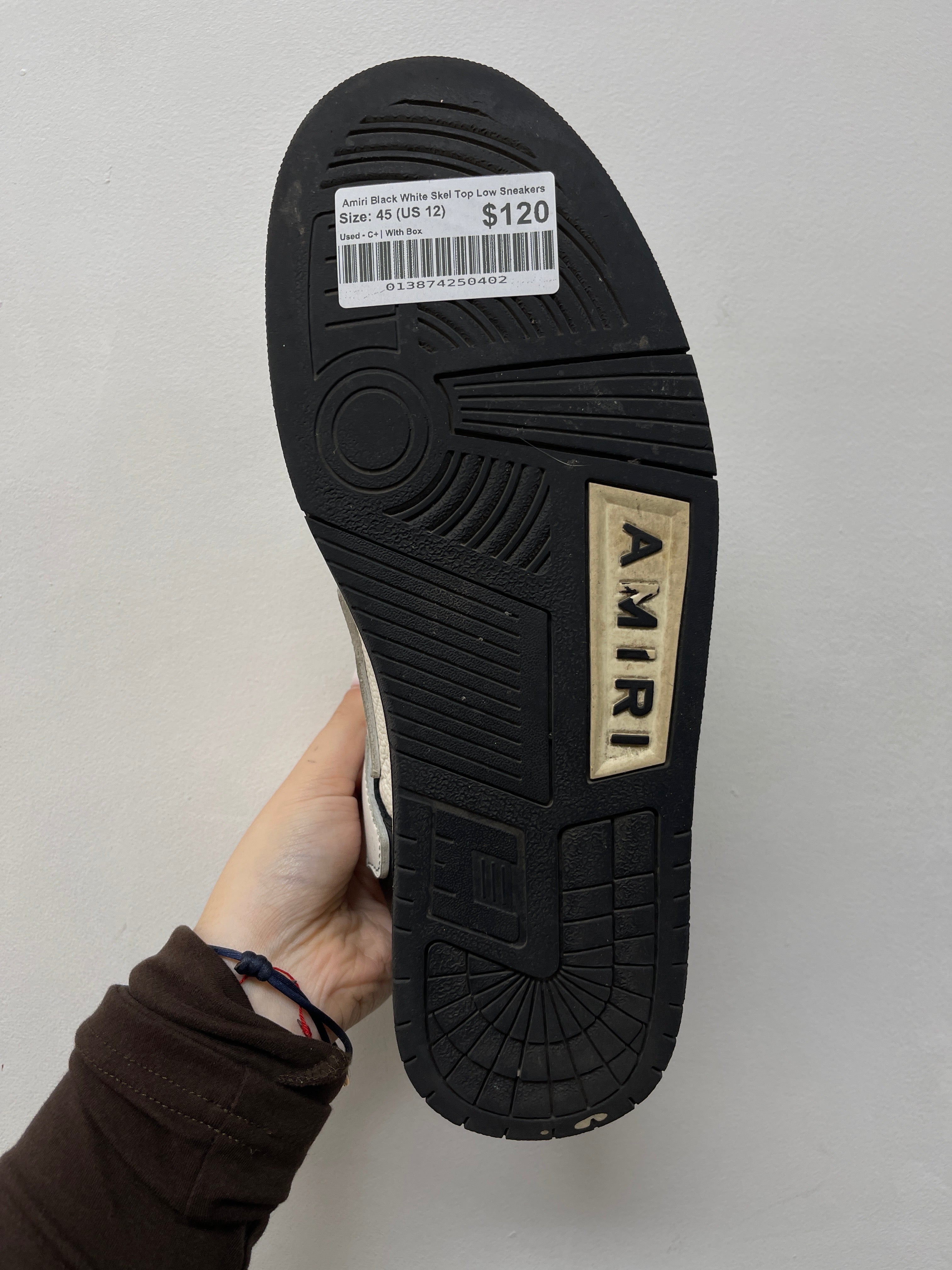 Amiri Black White Skel Top Low Sneakers
