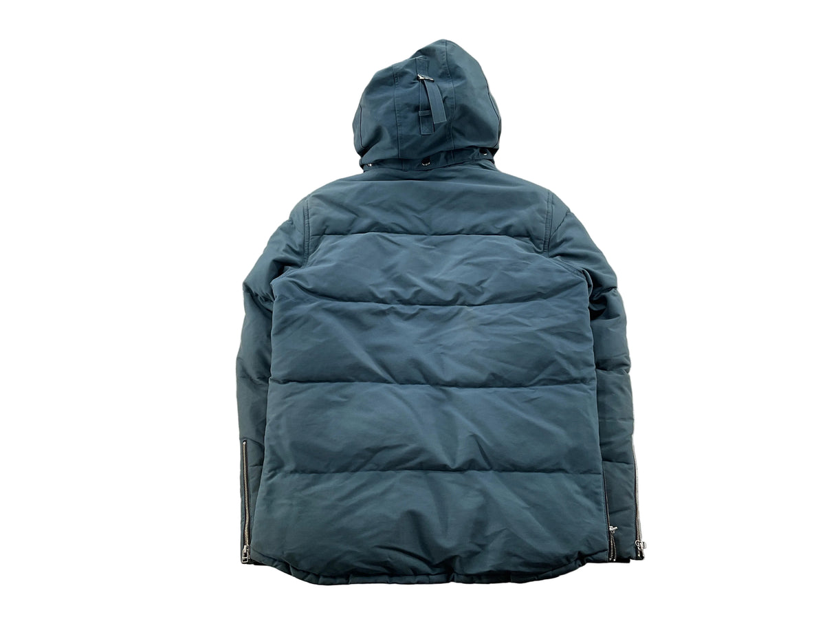 Moose Knuckles Blue White Fur Parka