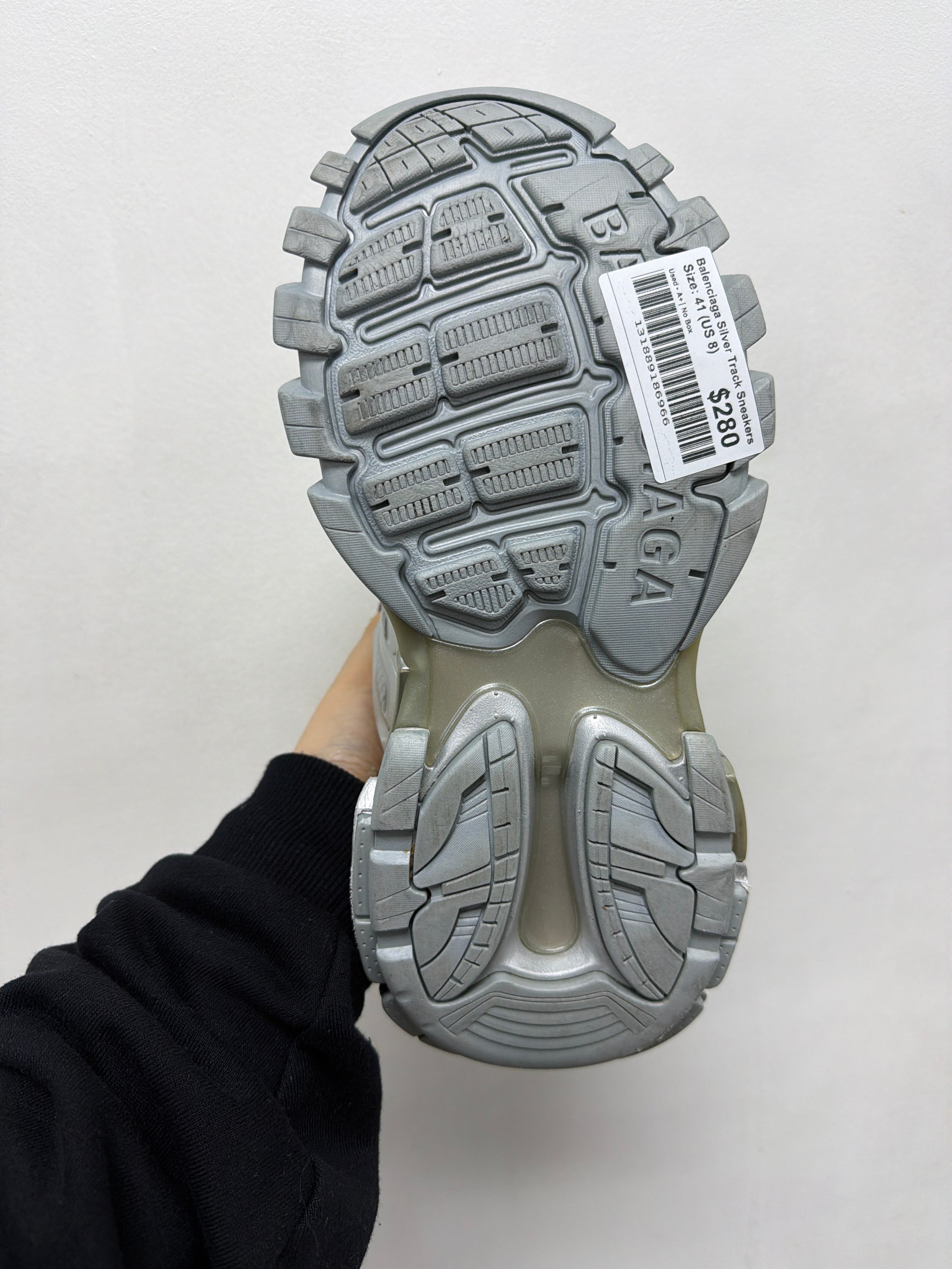 Balenciaga Silver Track Sneakers