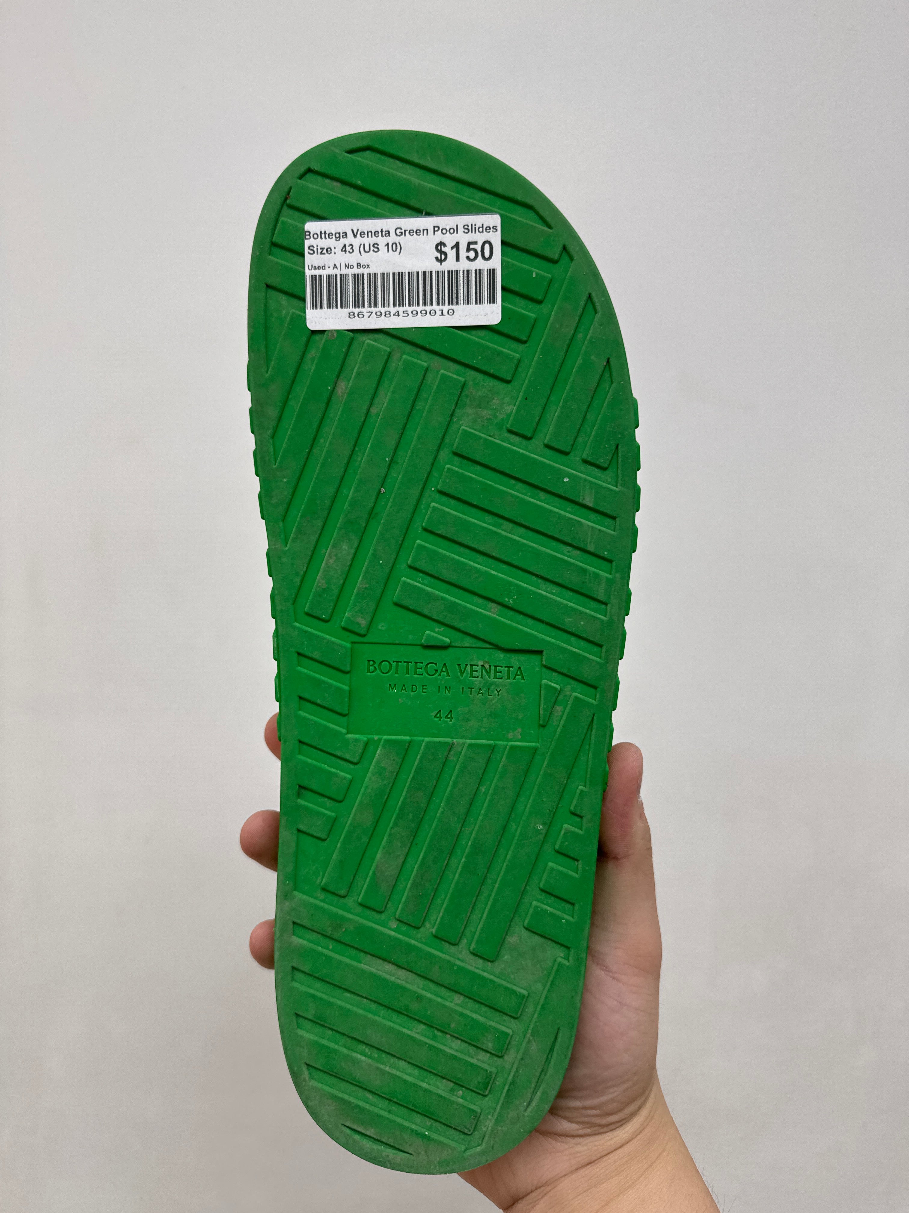 Bottega Veneta Green Pool Slides