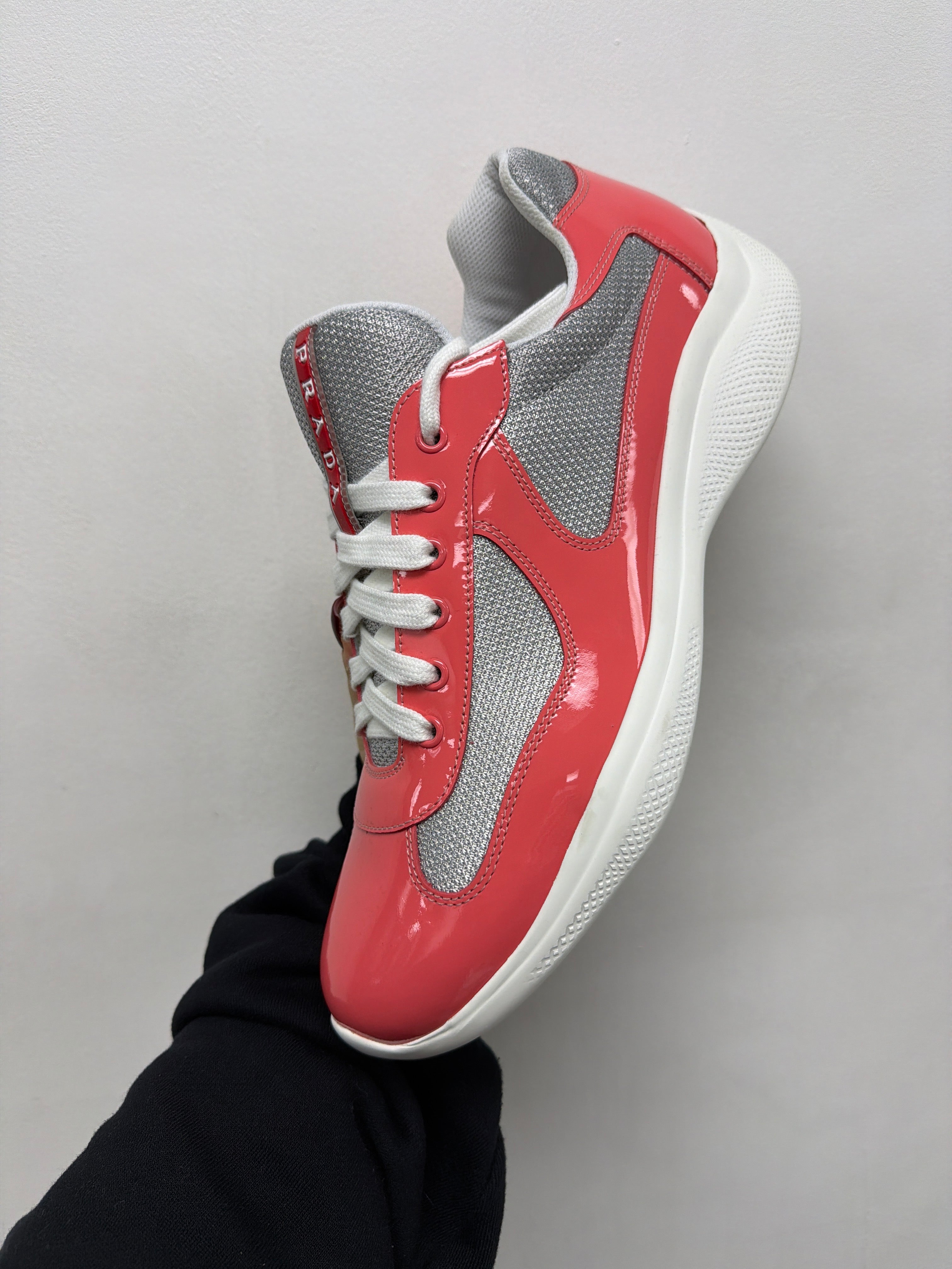 Prada Coral Pink Cup Low Sneakers