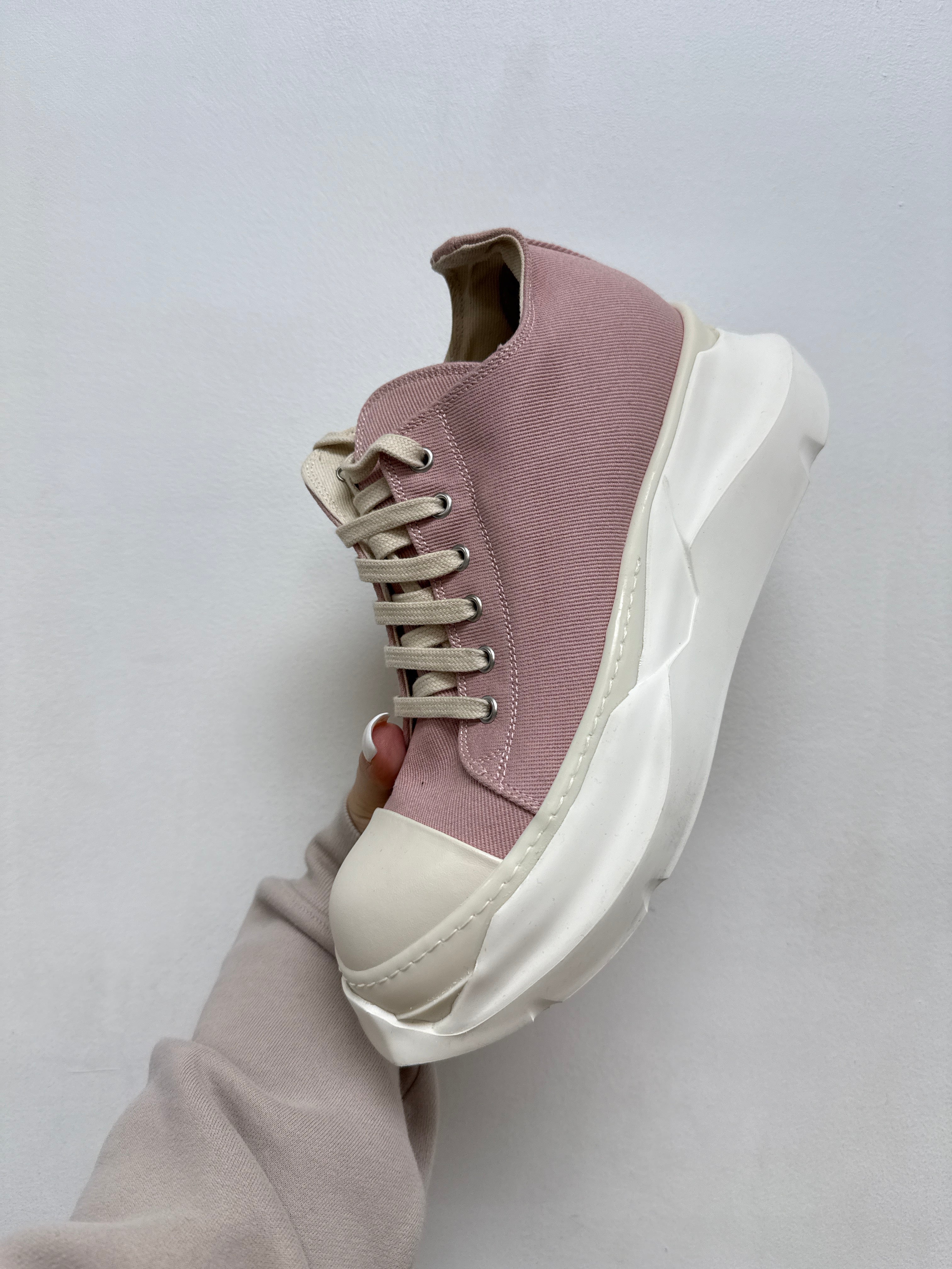 Rick Owens Pink Abstract Sneakers