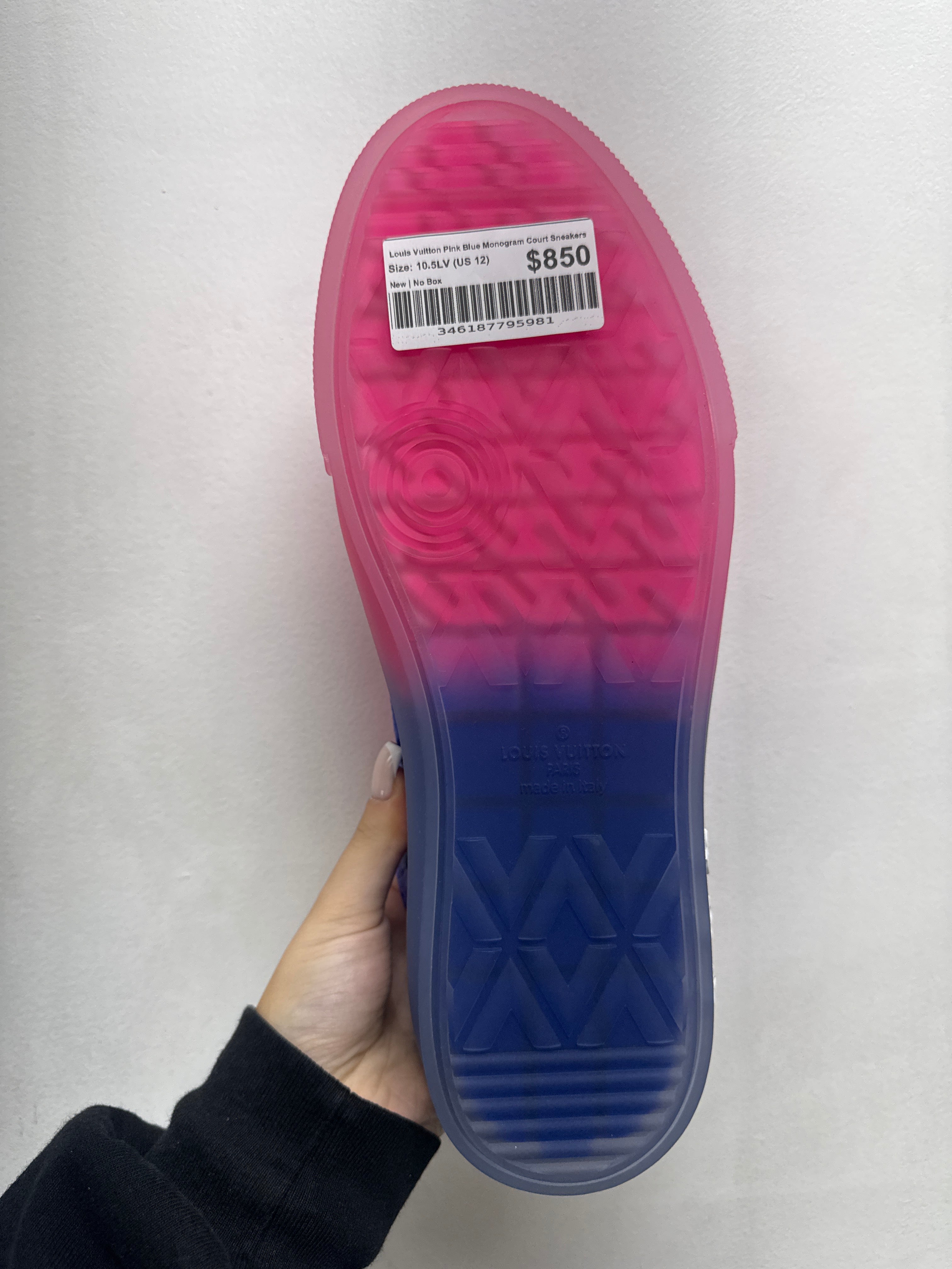 Louis Vuitton Pink Blue Monogram Court Sneakers