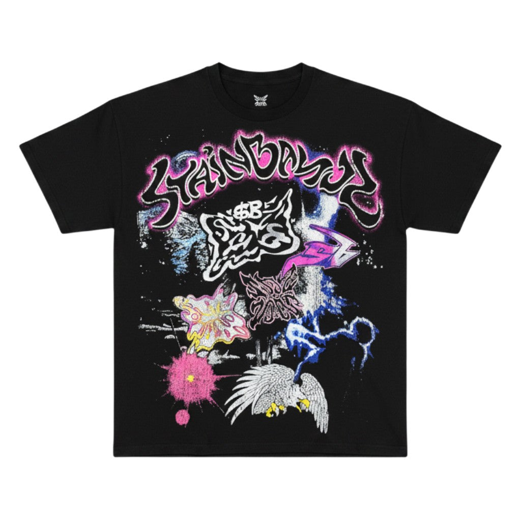 SB Studios 'Eagle' Black Tee
