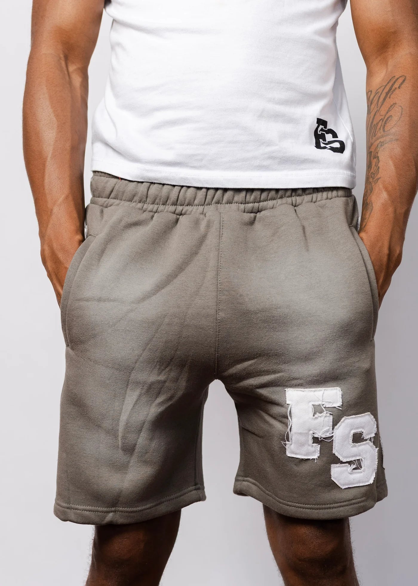 Forever Situated 'Logo' Grey Shorts