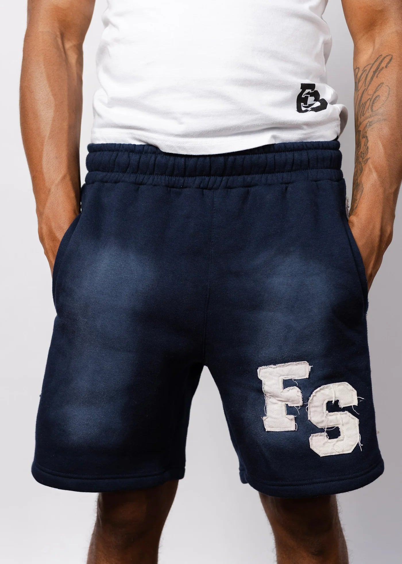 Forever Situated 'Logo' Navy Shorts