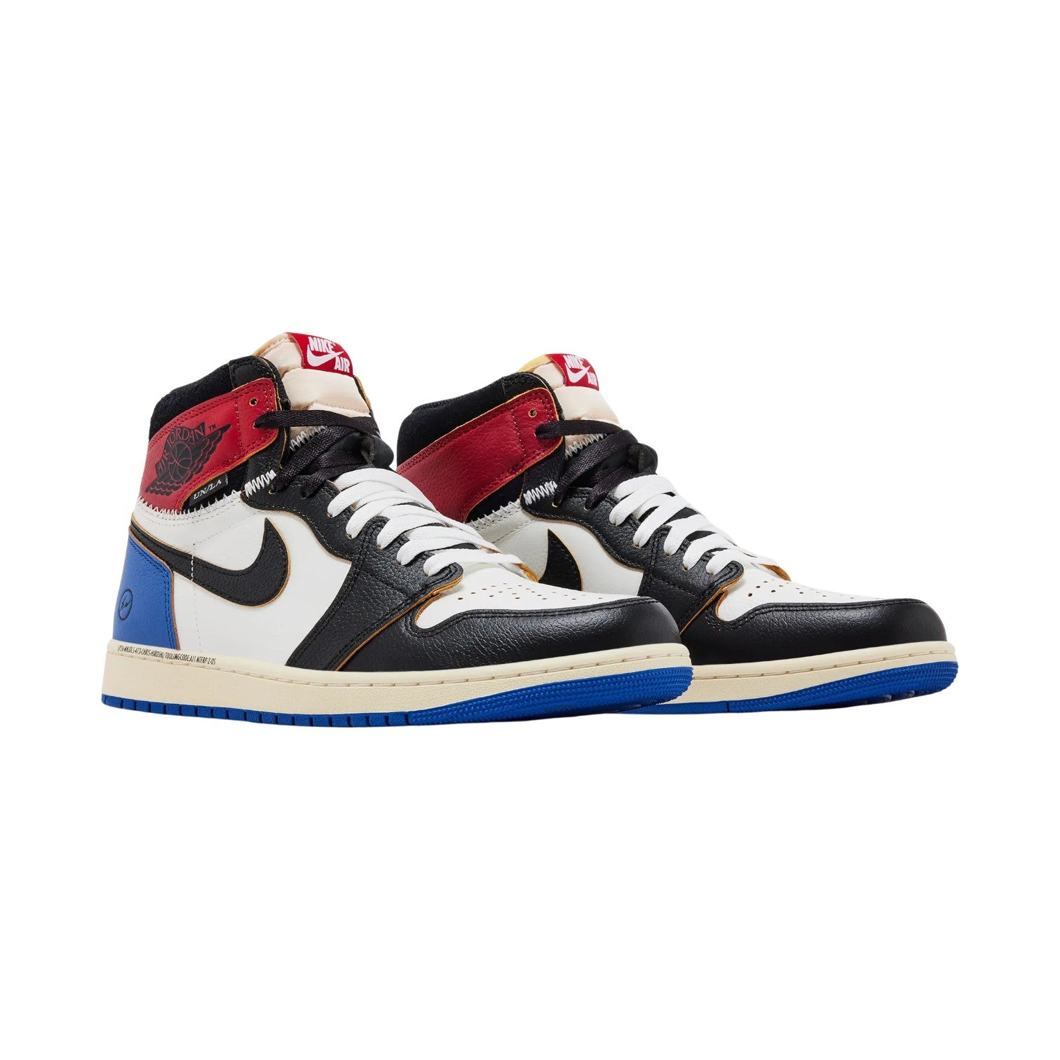 Fragment Design x Union LA x Air Jordan 1 'Varsity Red Sport Royal' Red & White Sneakers