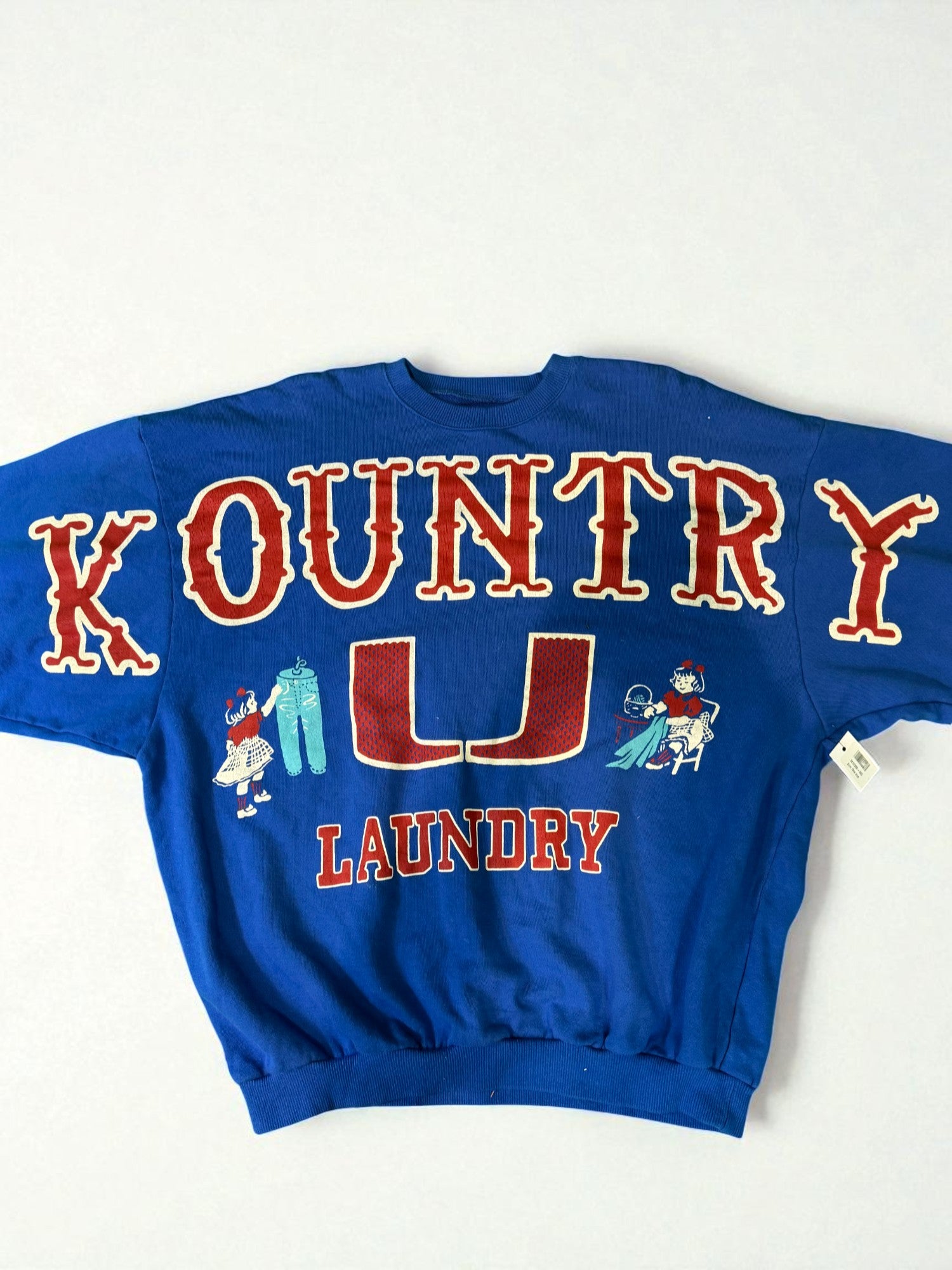 Kapital Kountry Blue & Red Crewneck