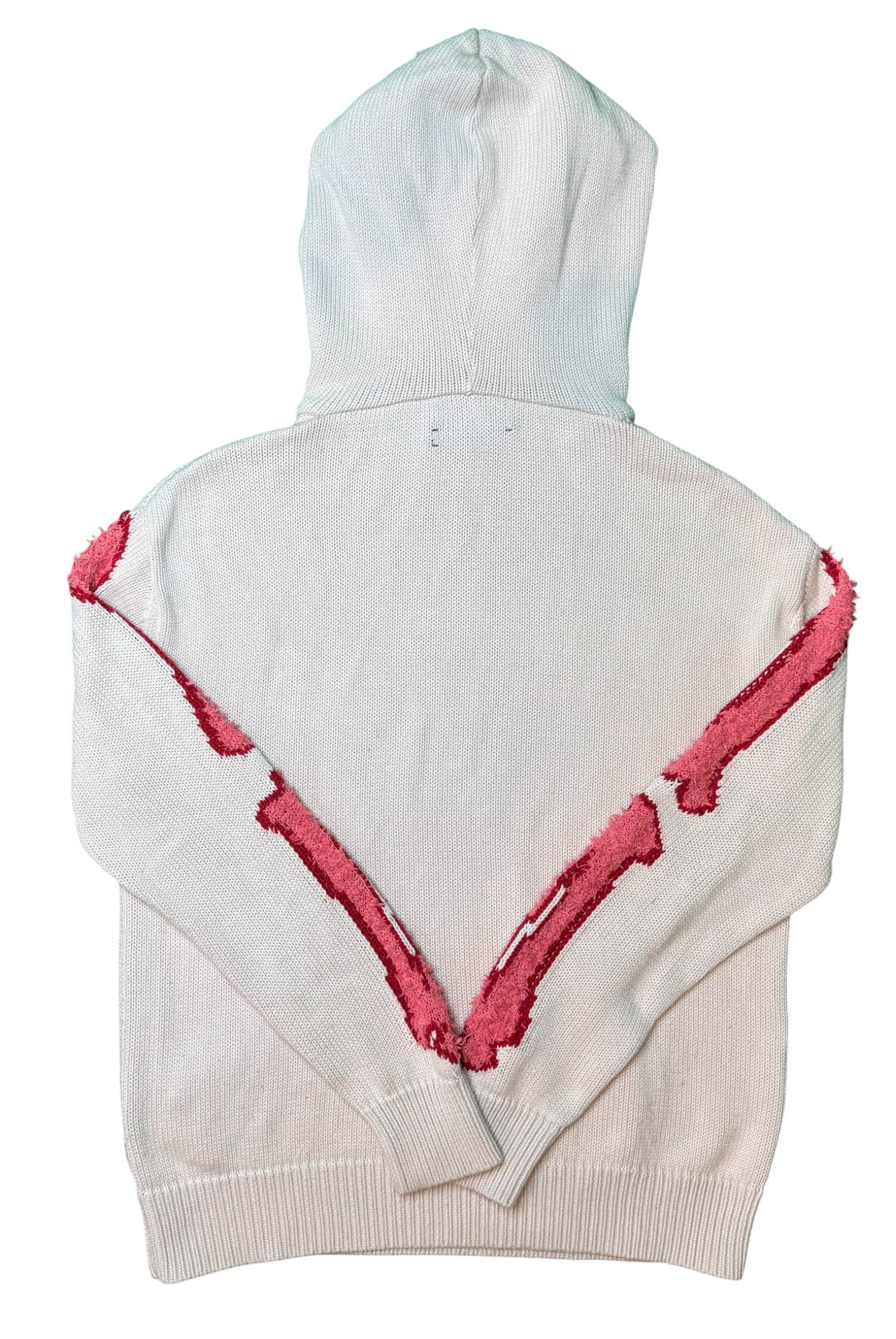 Amiri Knit Bones Cream & Red Hoodie