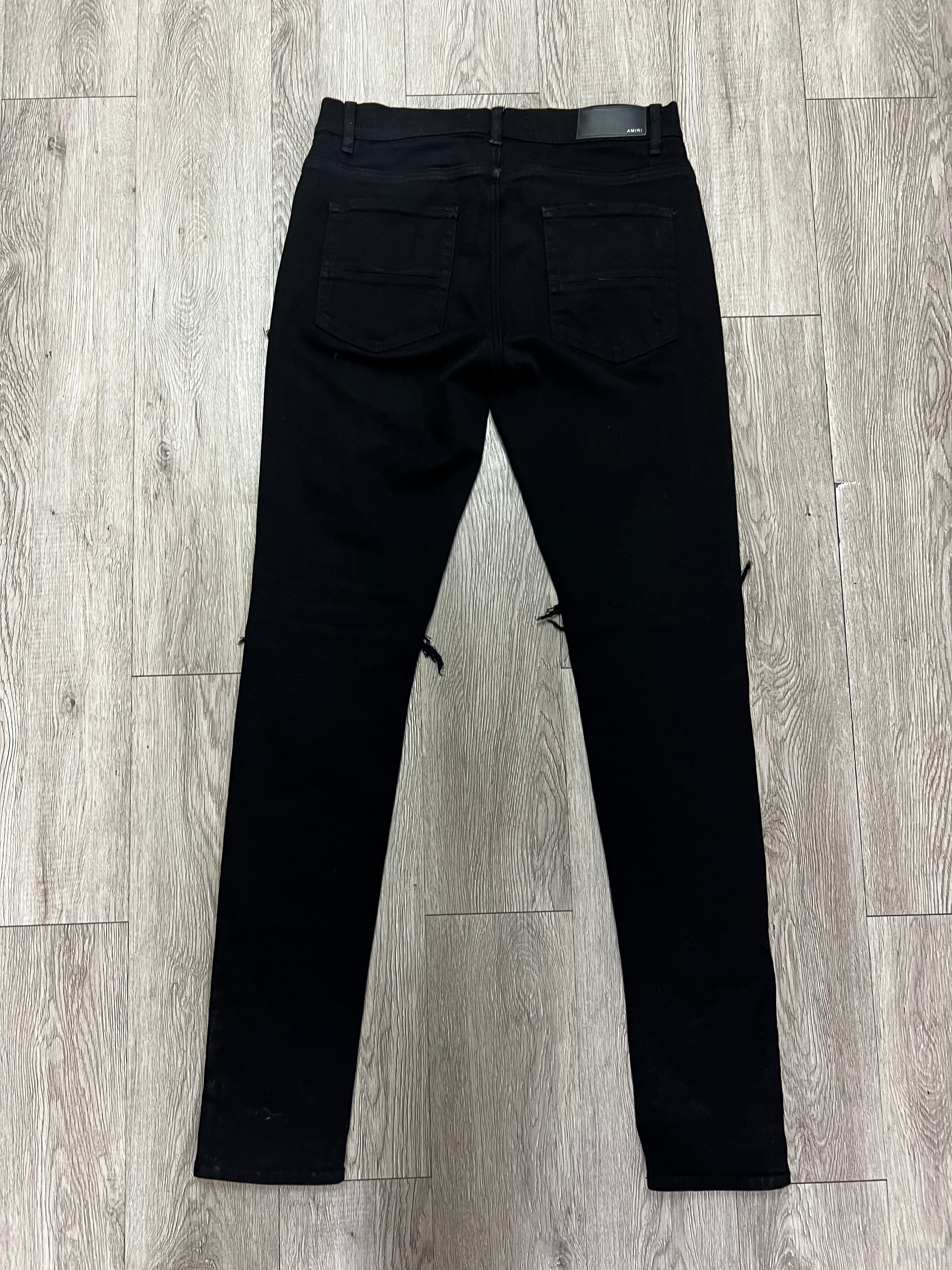 Amiri MX1 Black Black Patch Jeans