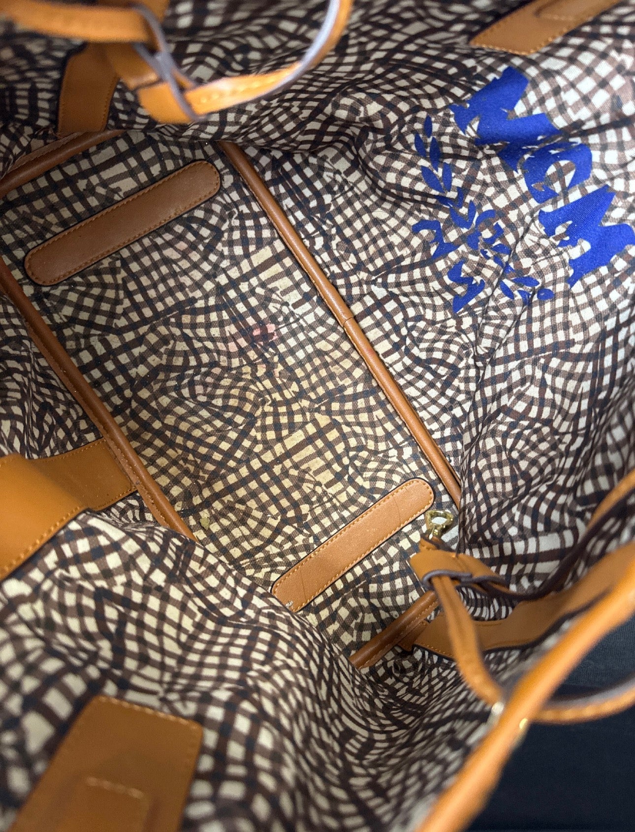 MCM Brown Monogram Tote Bag