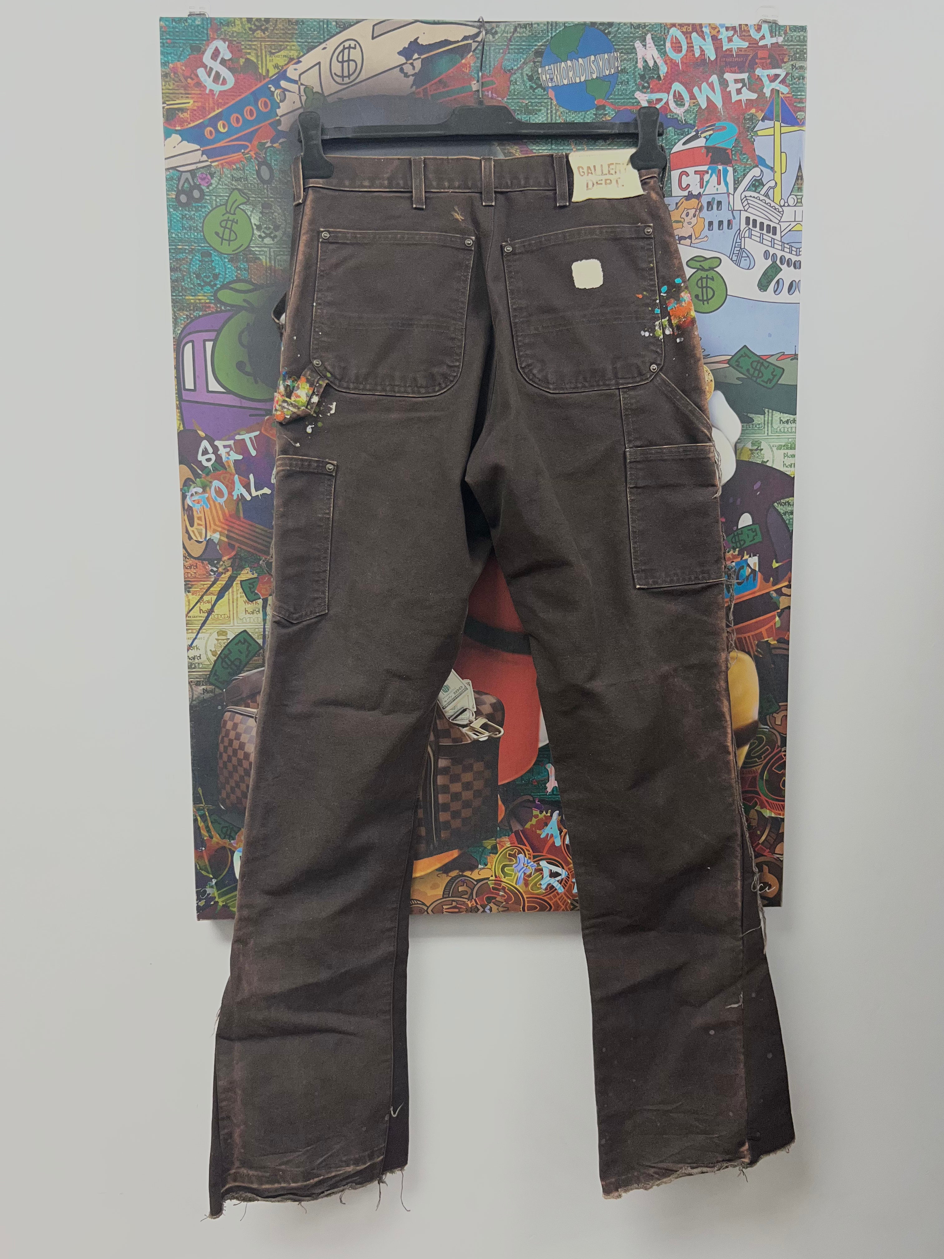 Gallery Dept Brown Splatter Flared (Altered Fits 32) Jeans