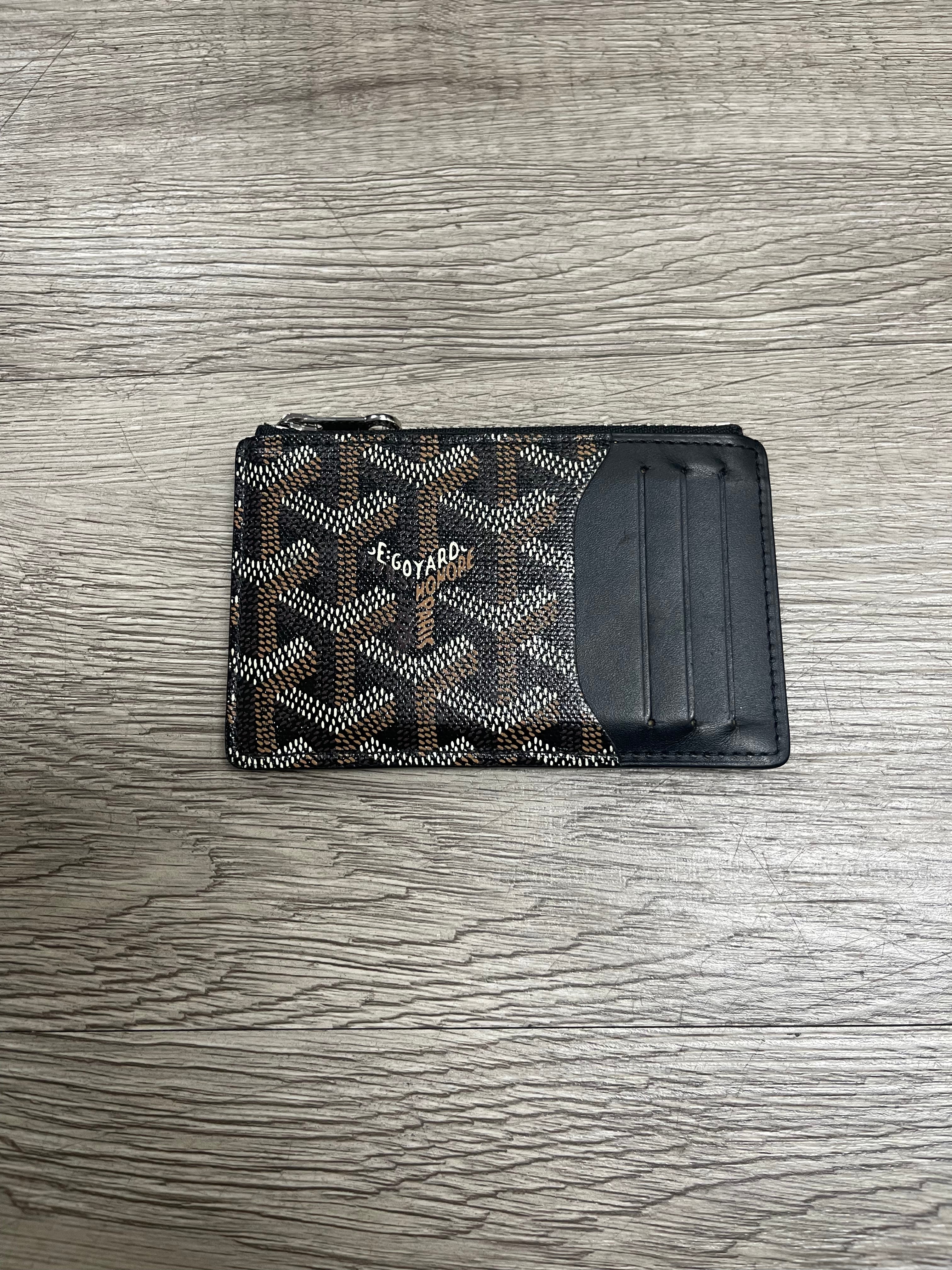 Goyard Black Card Holder Zip Wallet