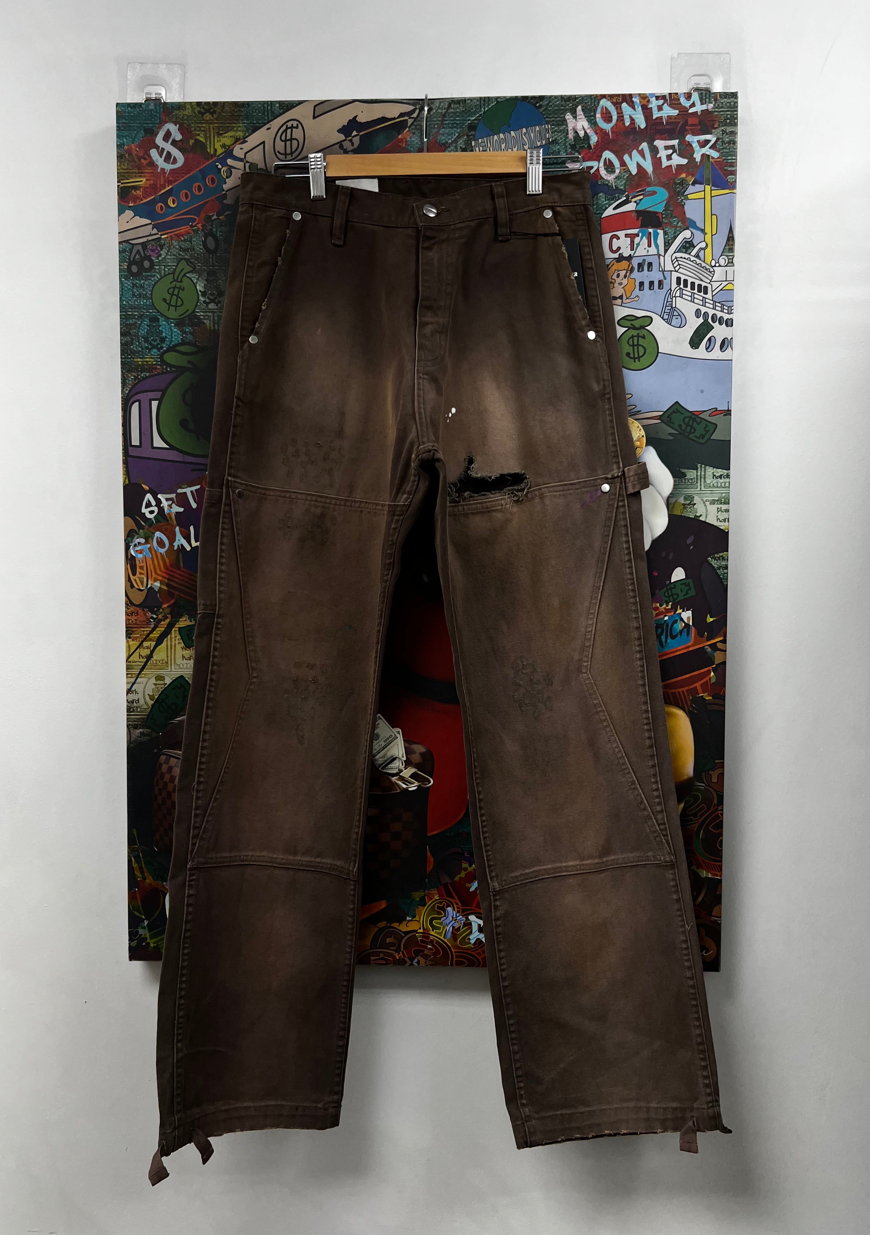 Rhude Brown Carpenter Pants