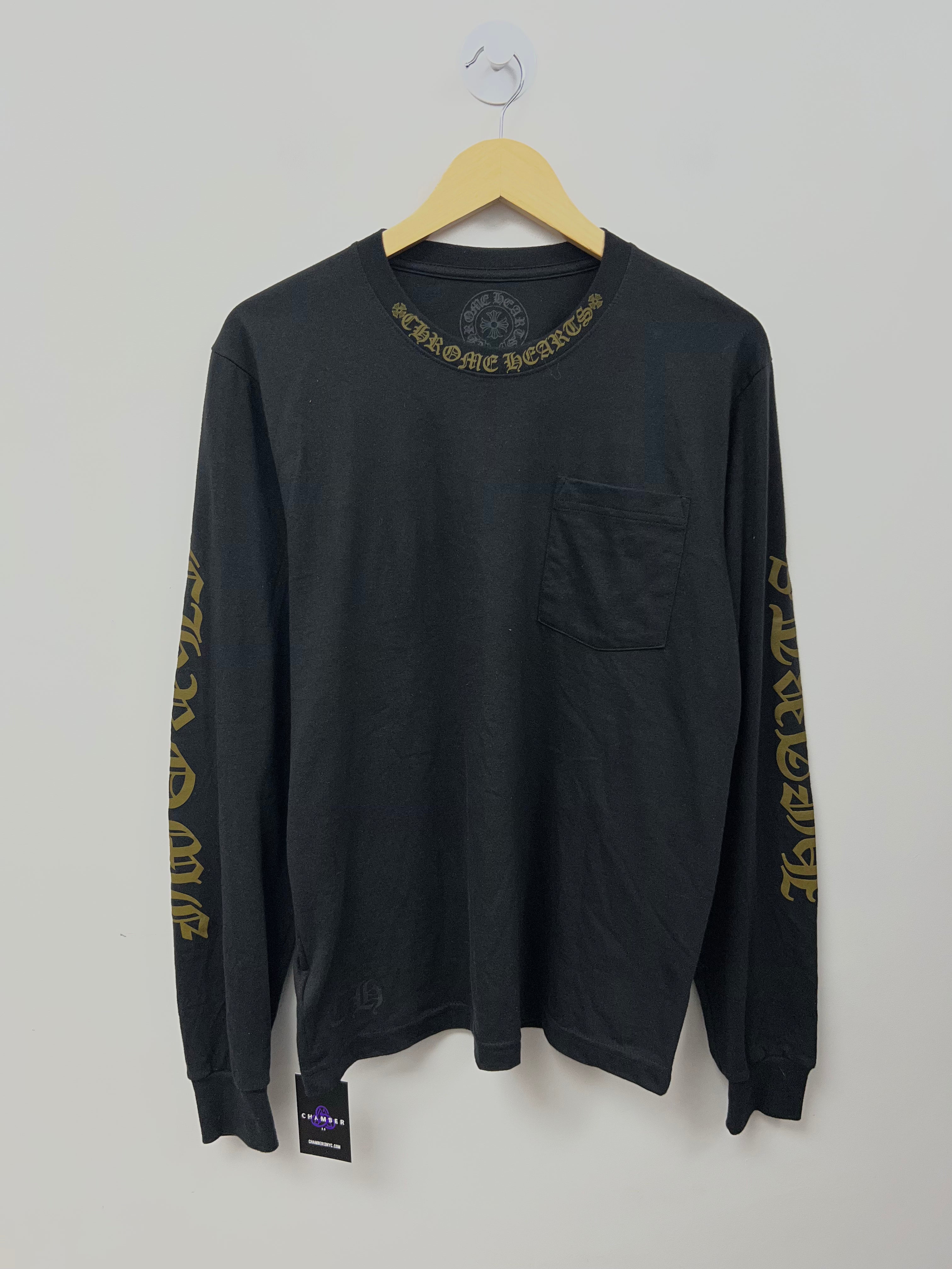 Chrome Hearts Black Olive Neck Logo Long Sleeve