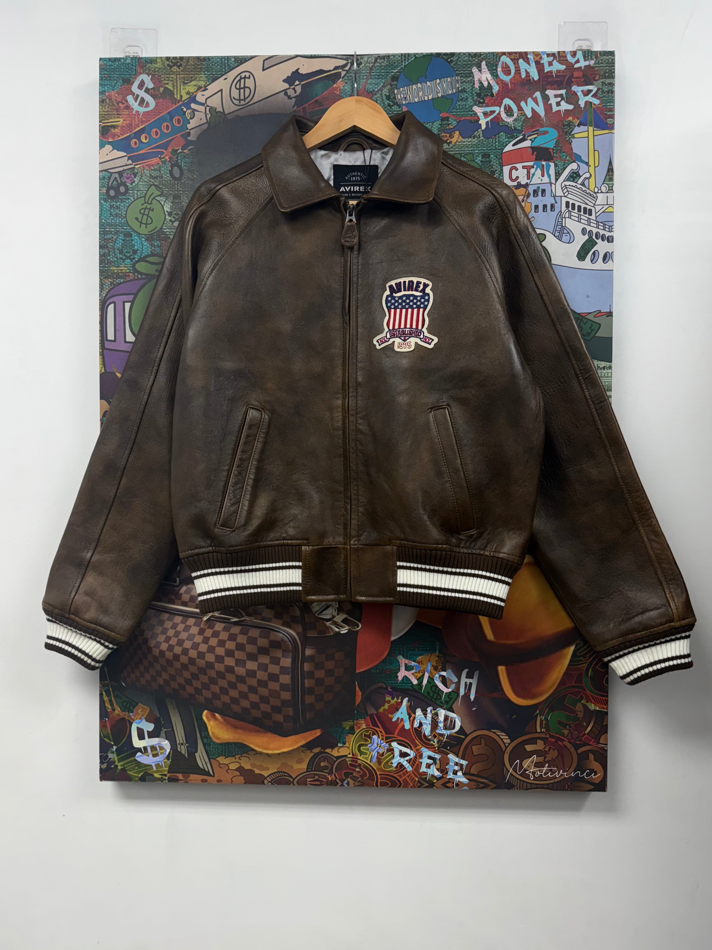 Avirex Brown Icon Varsity Jacket
