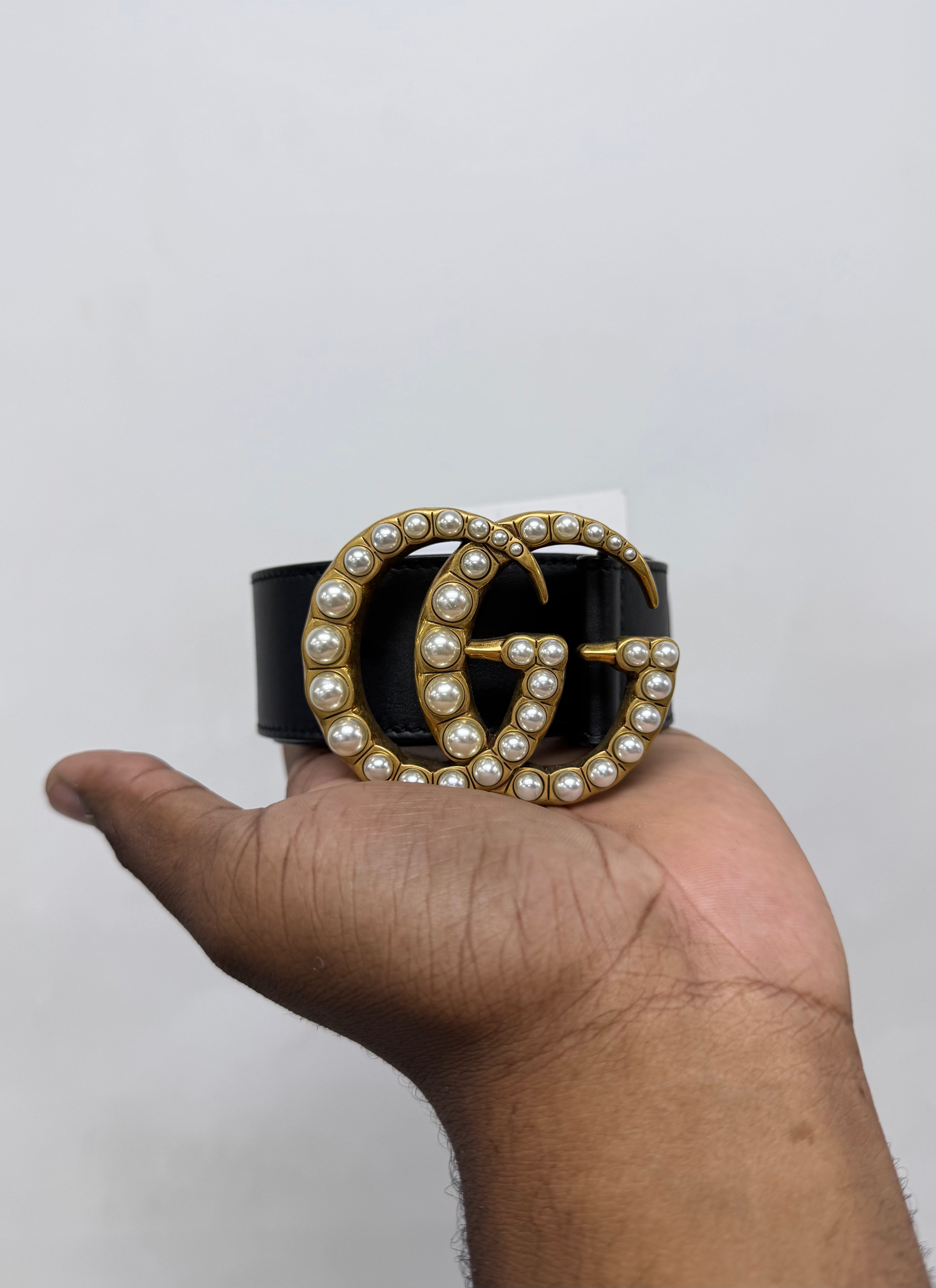 Gucci Black Gold Pearl (85-34) Belt