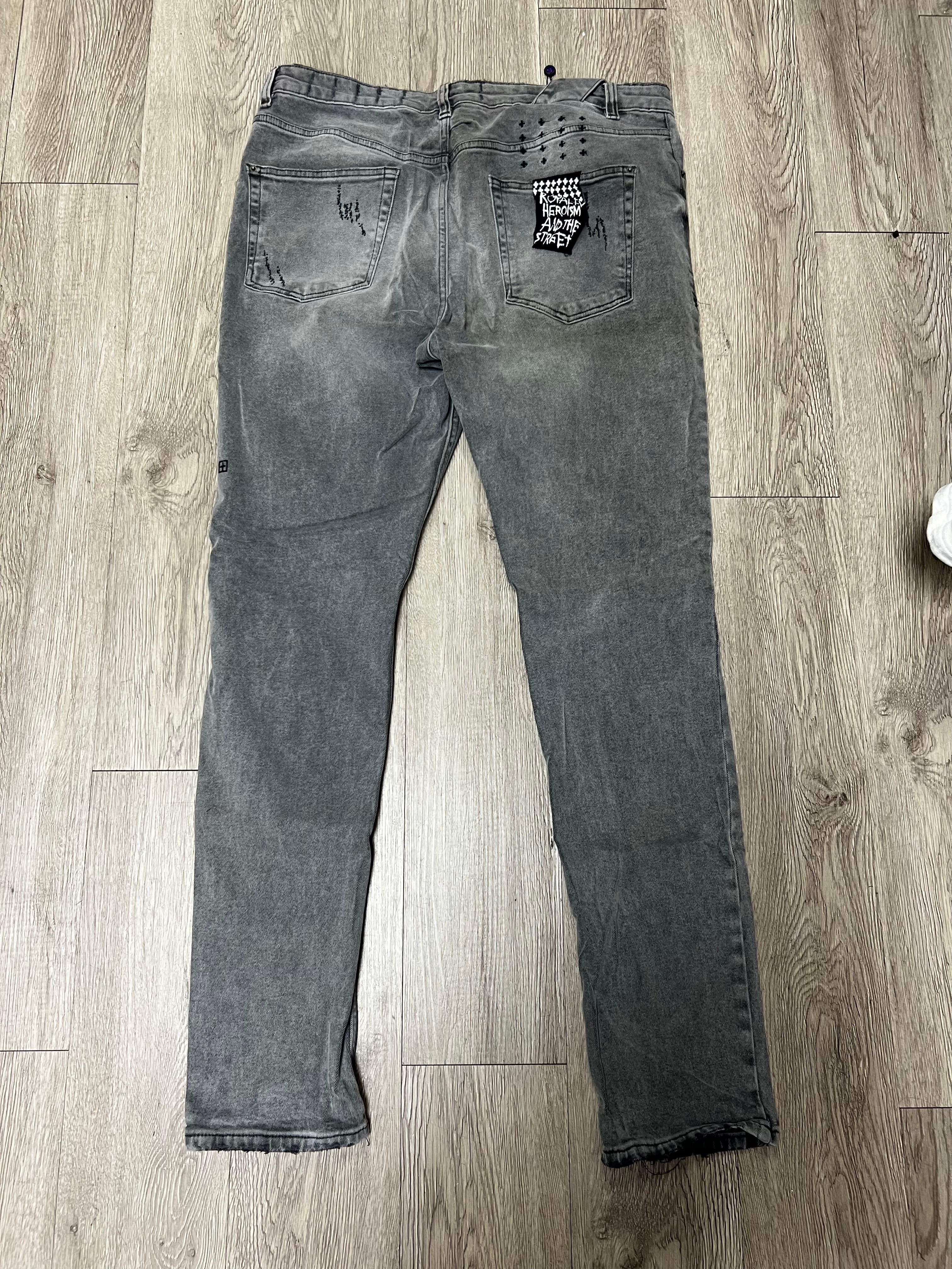 Ksubi Grey Plain Rip Jeans