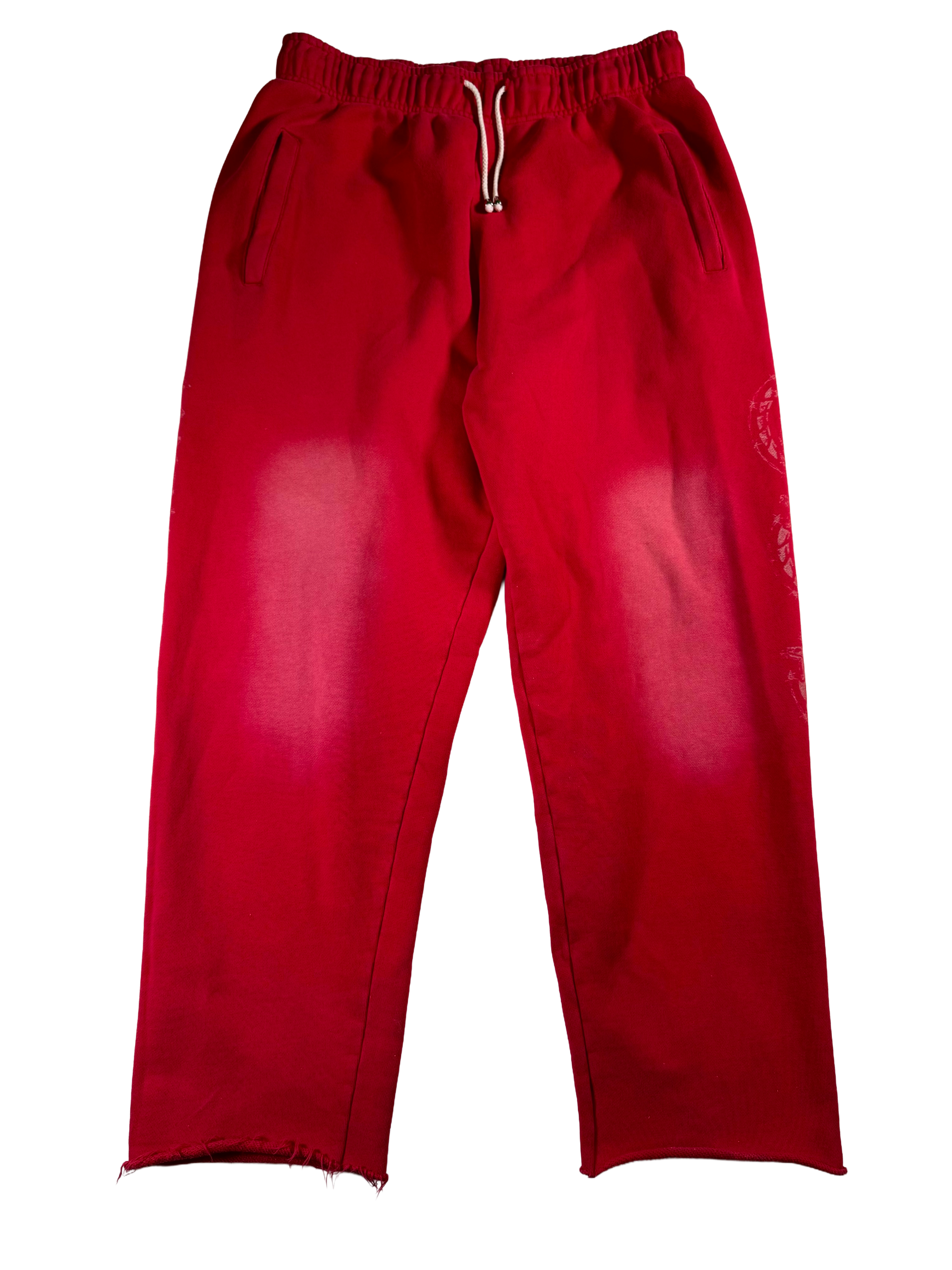 Lost Intricacy Rhinestone Red Sweatpants