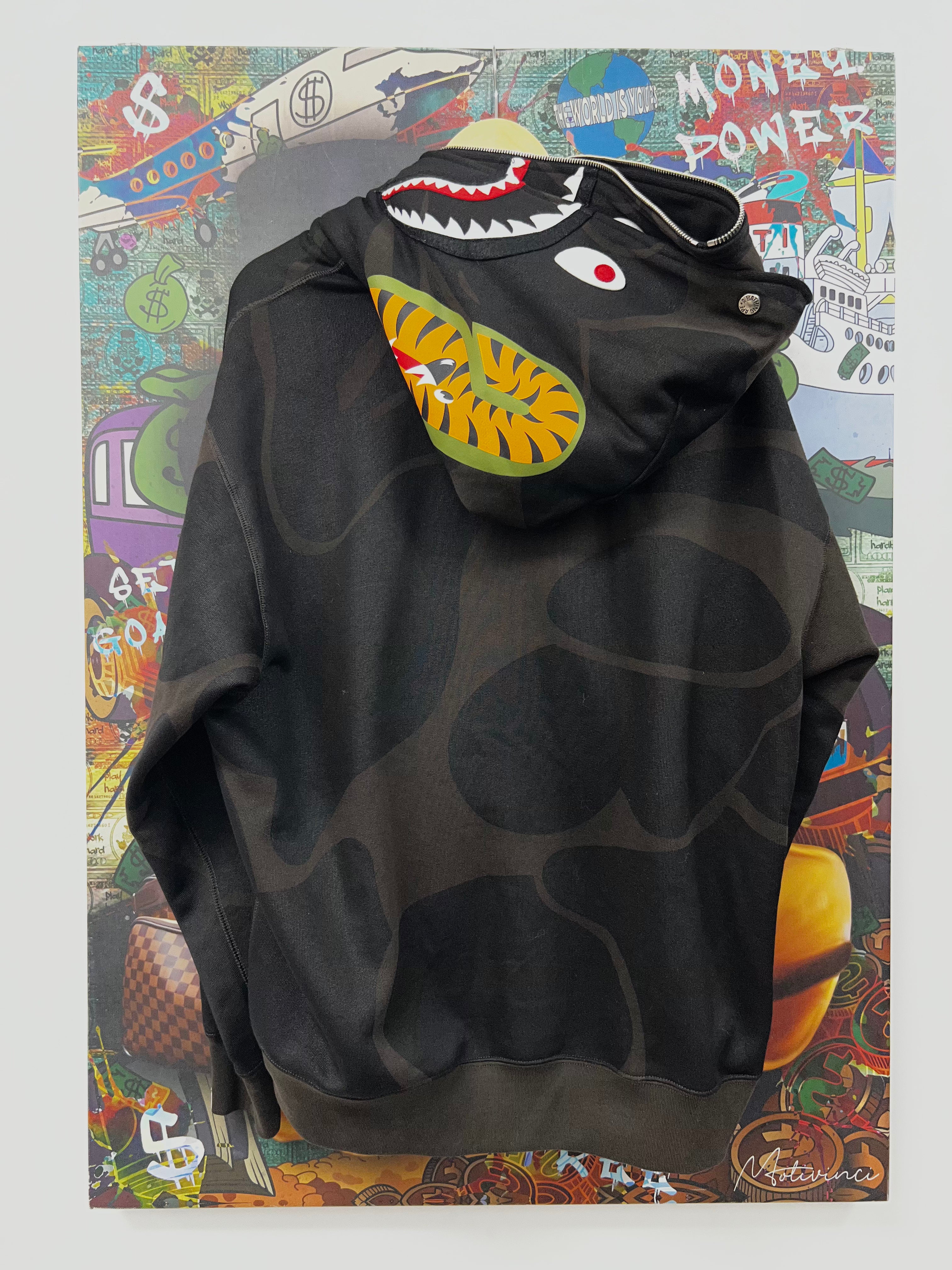 BAPE Brown Double Hood Shark Zip Up