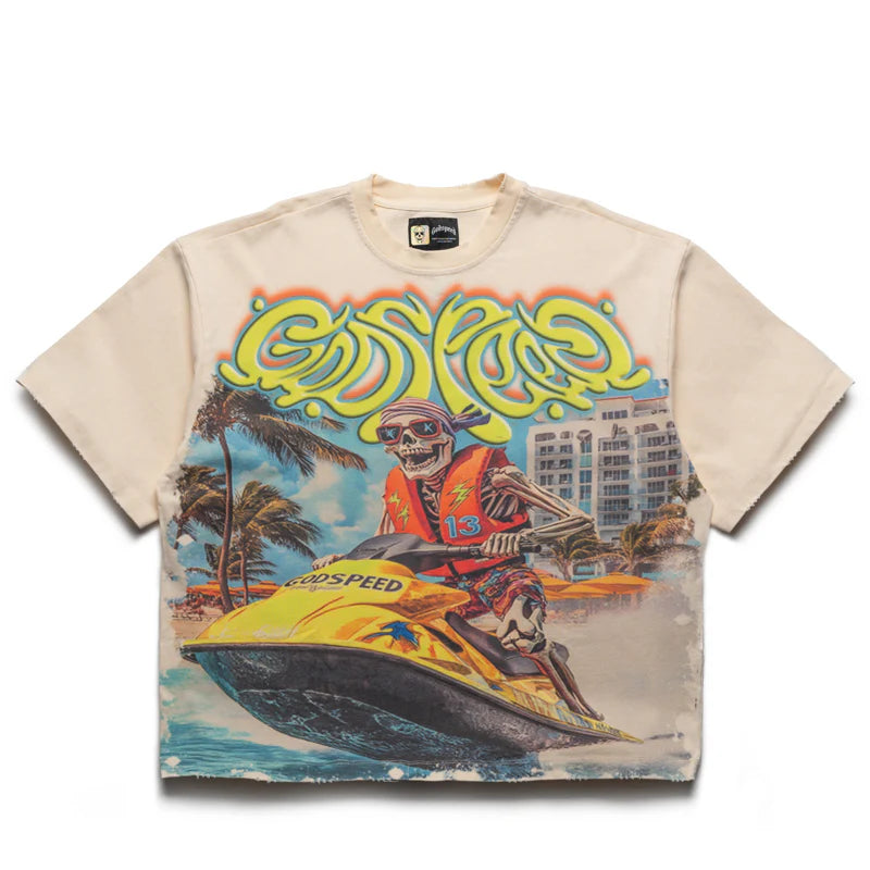 Godspeed 'Wave Runner' Bone Tee