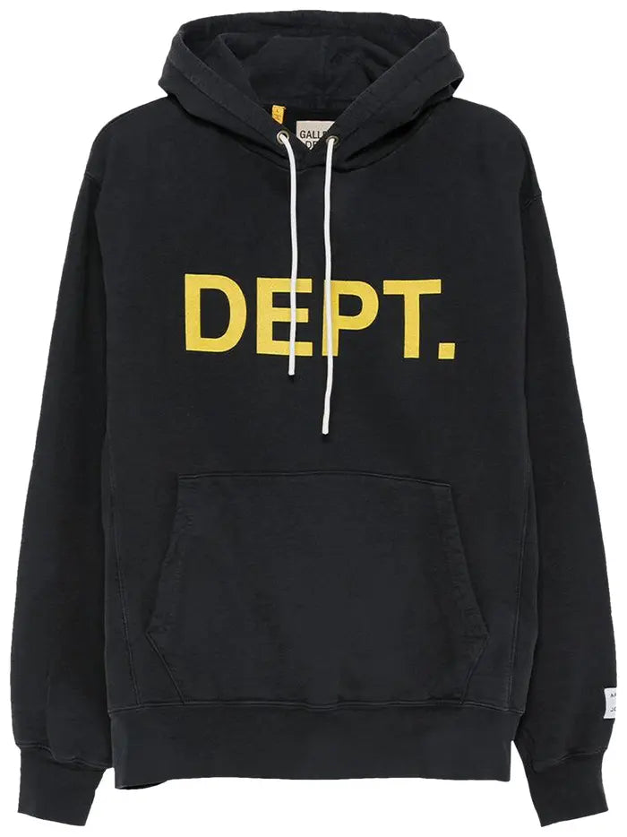 Gallery Dept. 'Logo' Black & Yellow Pullover Hoodie