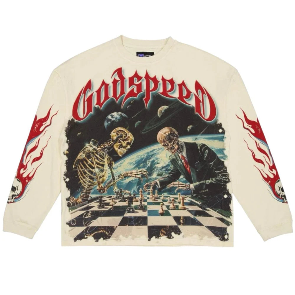 Godspeed 'Checkmate' LS Bone Tee
