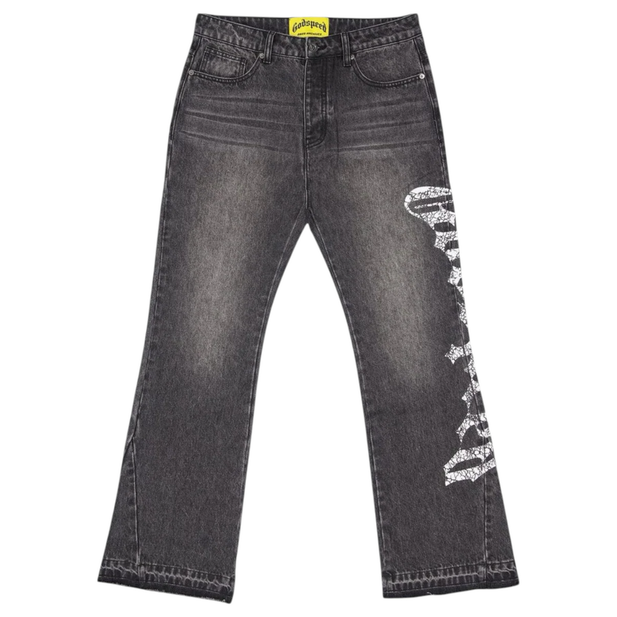 Godspeed "OG Logo" Grey Wash Flared Jeans